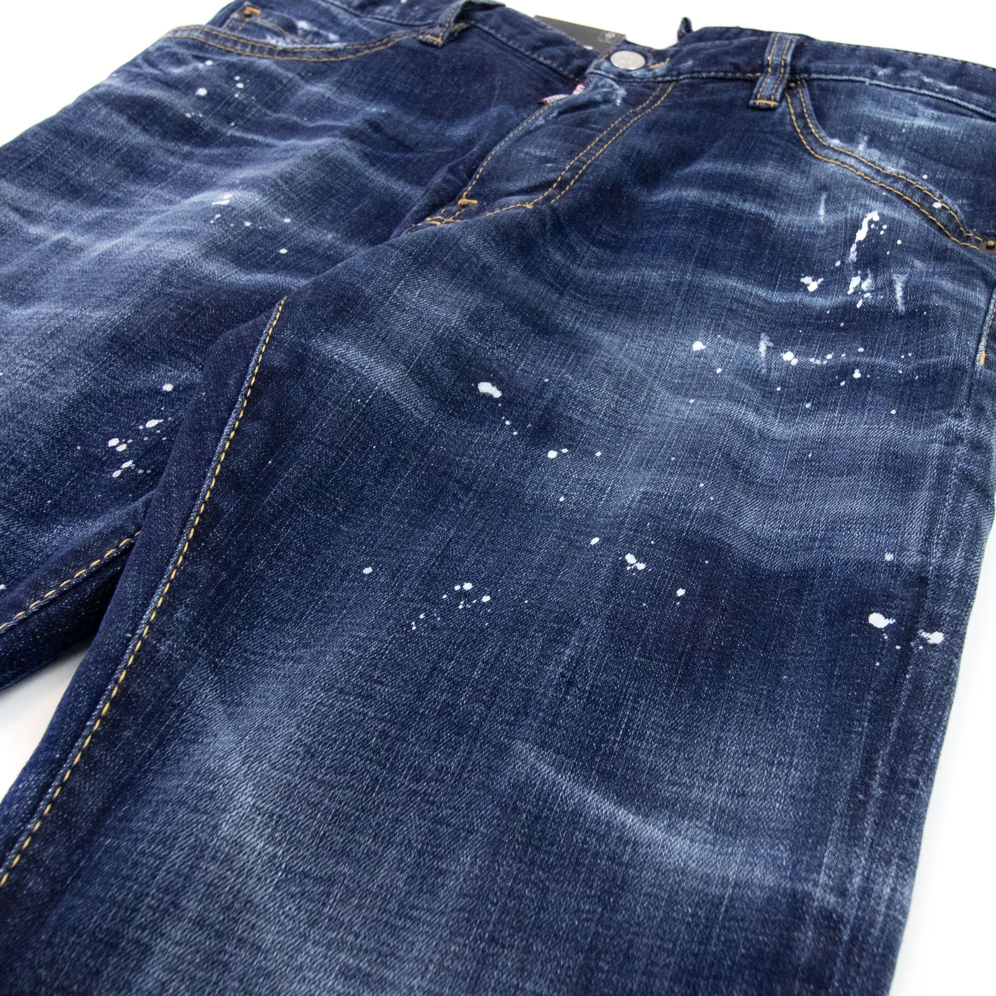 Dsquared2 Cool Guy Milky Wash Tidy Biker Jeans Navy Blue 470 | ONU