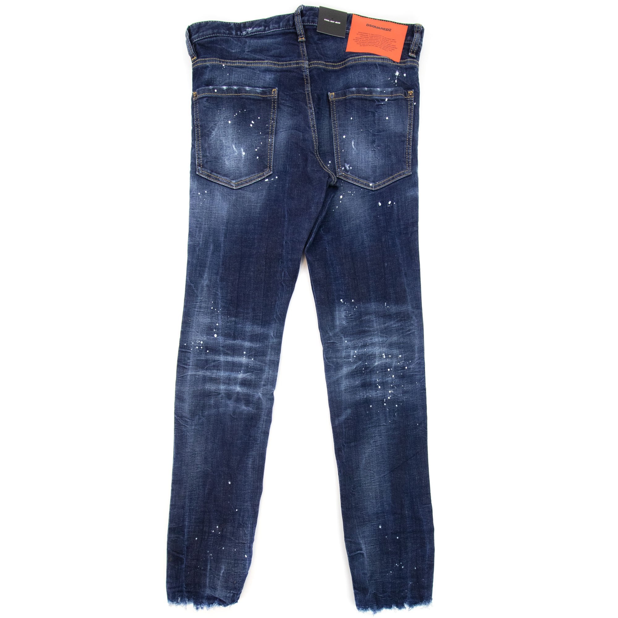 Dsquared2 Cool Guy Milky Wash Tidy Biker Jeans Navy Blue 470 | ONU