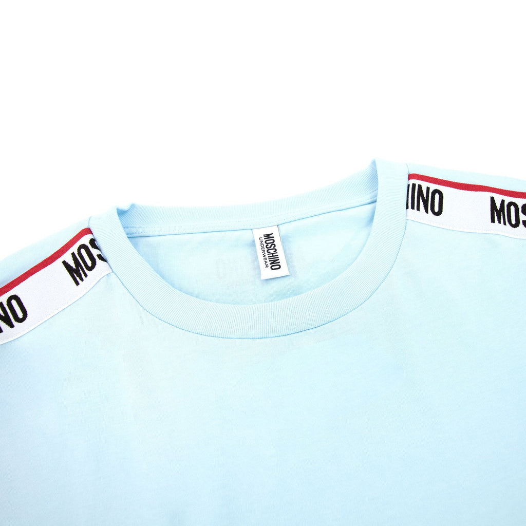 Moschino Underwear Tape Logo T-shirt Sky Blue 0332