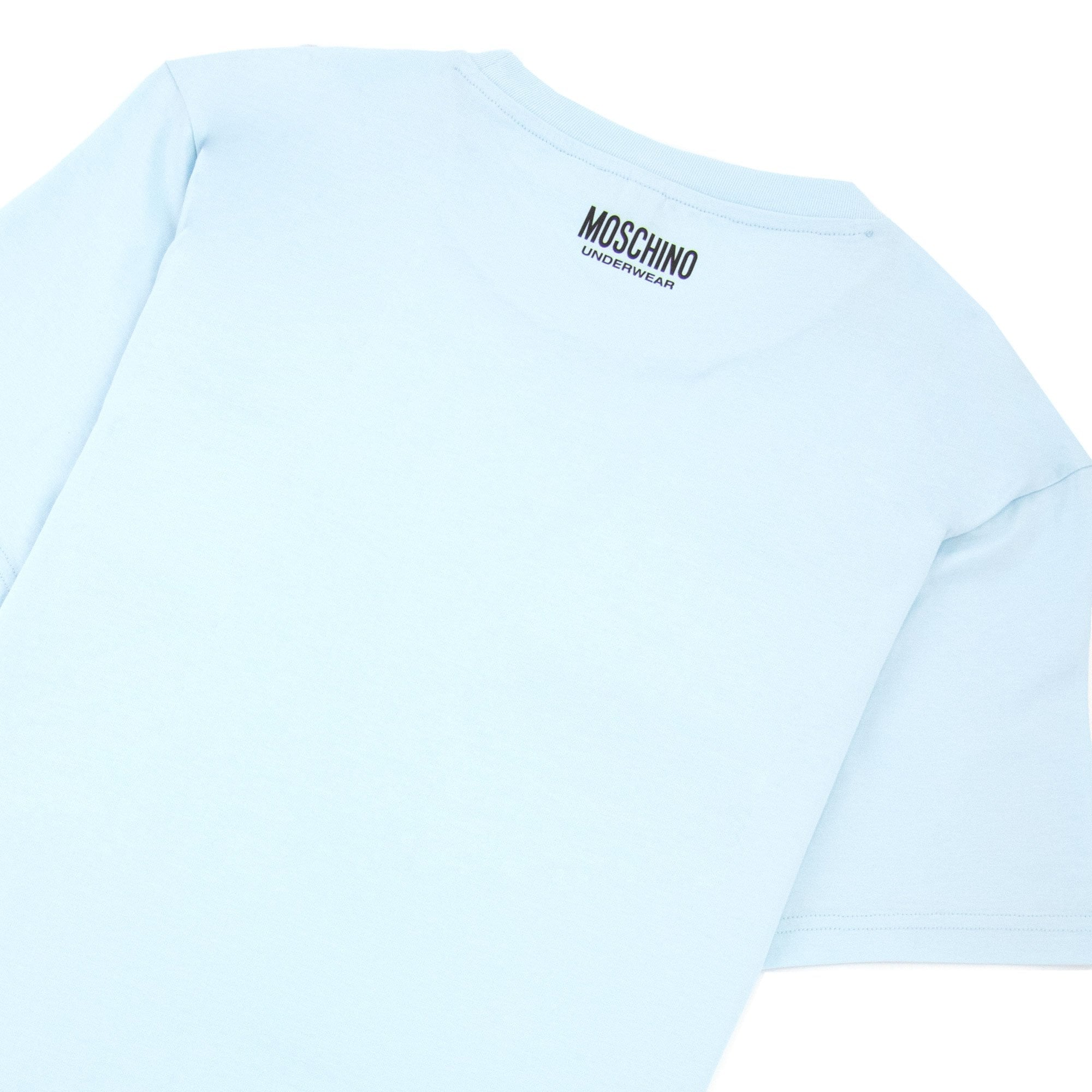 Moschino Underwear Tape Logo T-shirt Sky Blue 0332