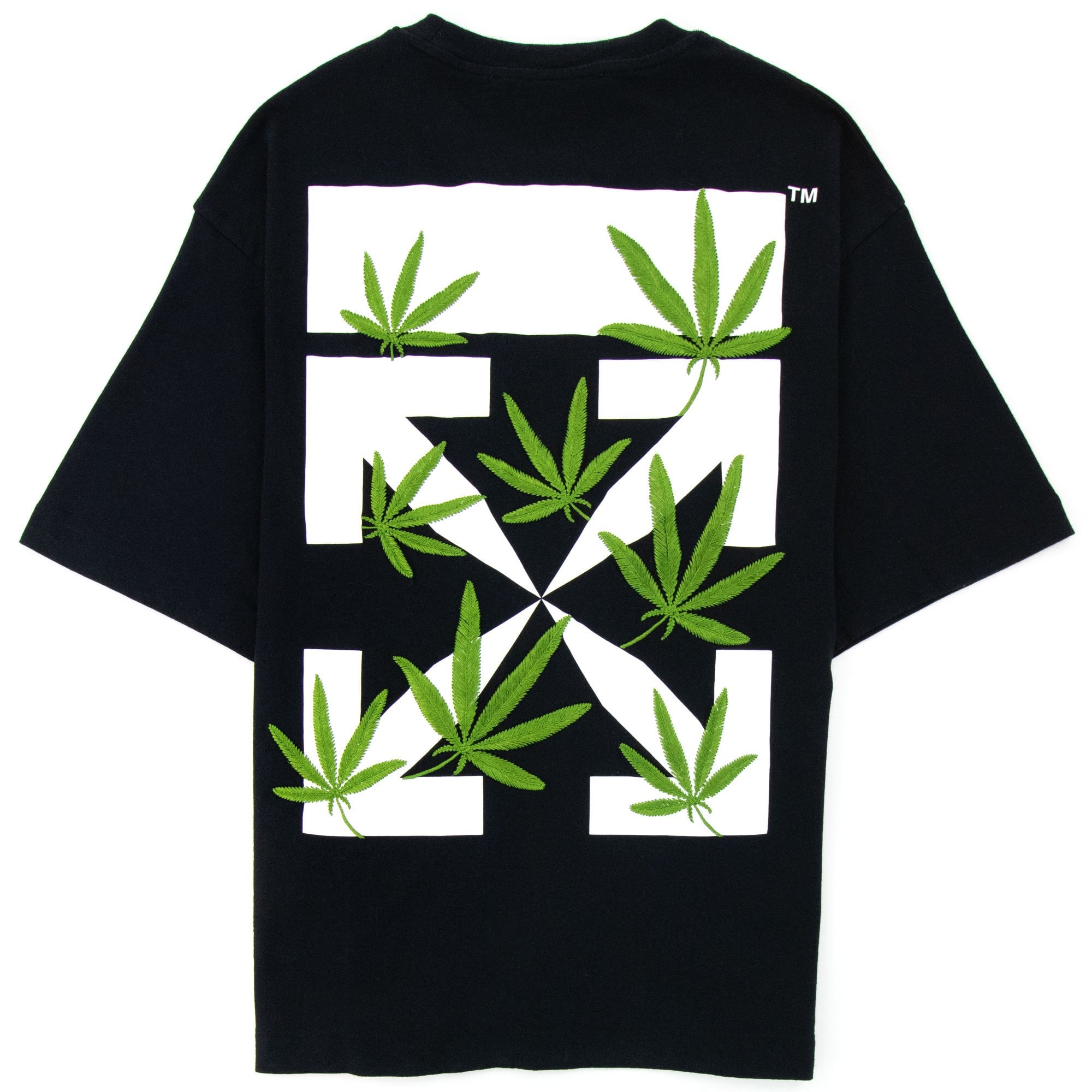 Off White Weed Arrows Over Skate S/s T Shirt Black/Green