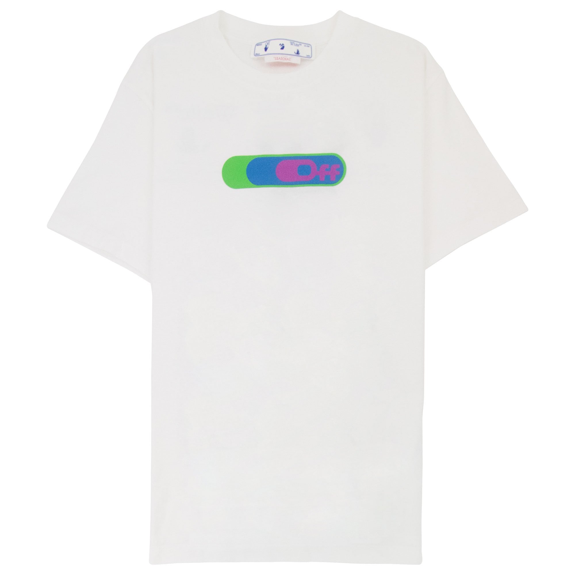 Off White High Weed Slim S/s T Shirt White/Green