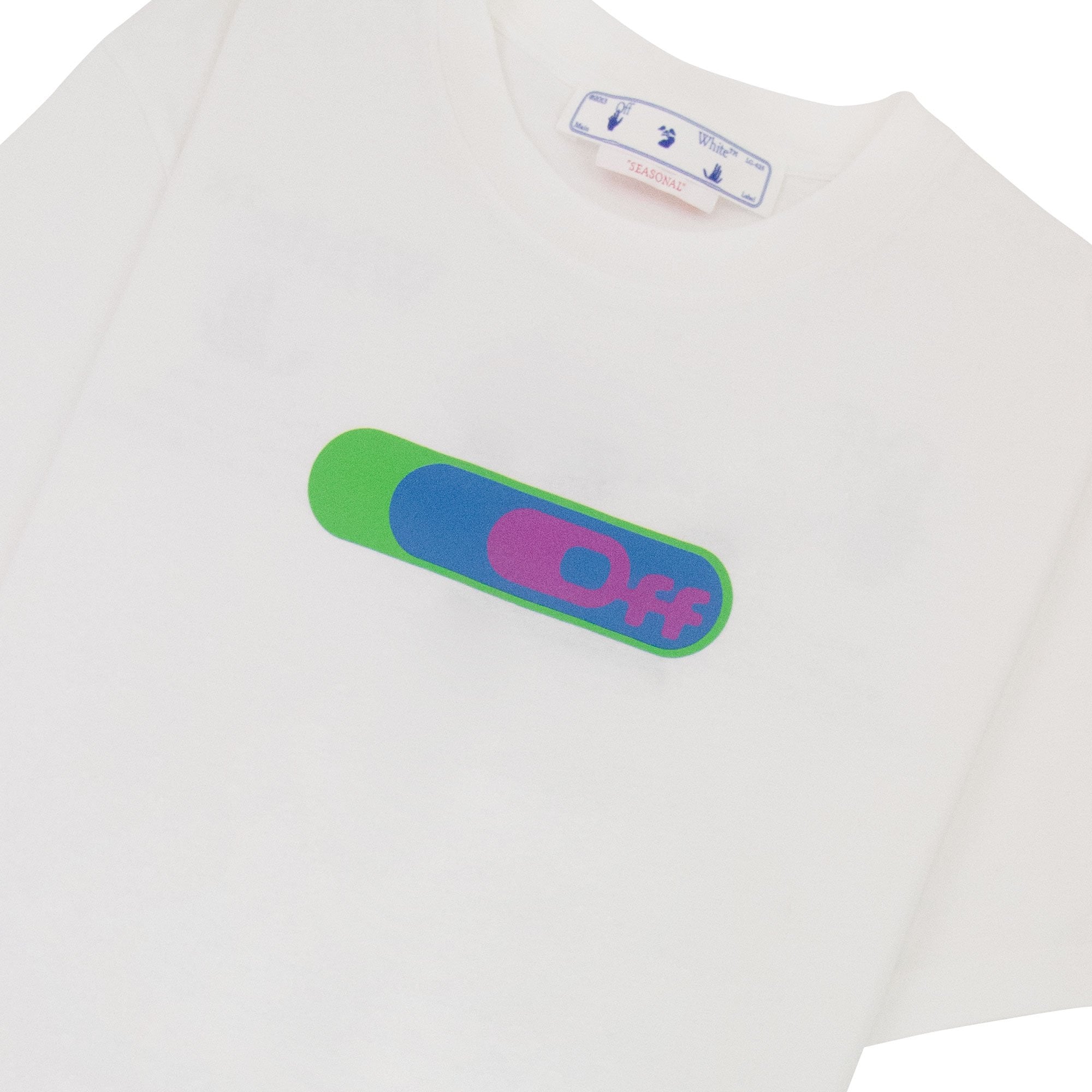 Off White High Weed Slim S/s T Shirt White/Green
