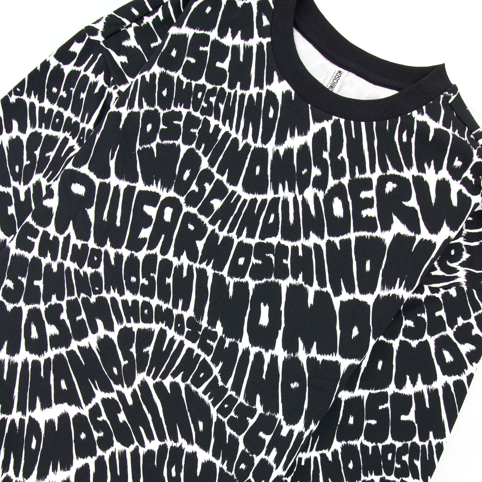 Moschino Underwear All Over Logo Sweatshirt Black