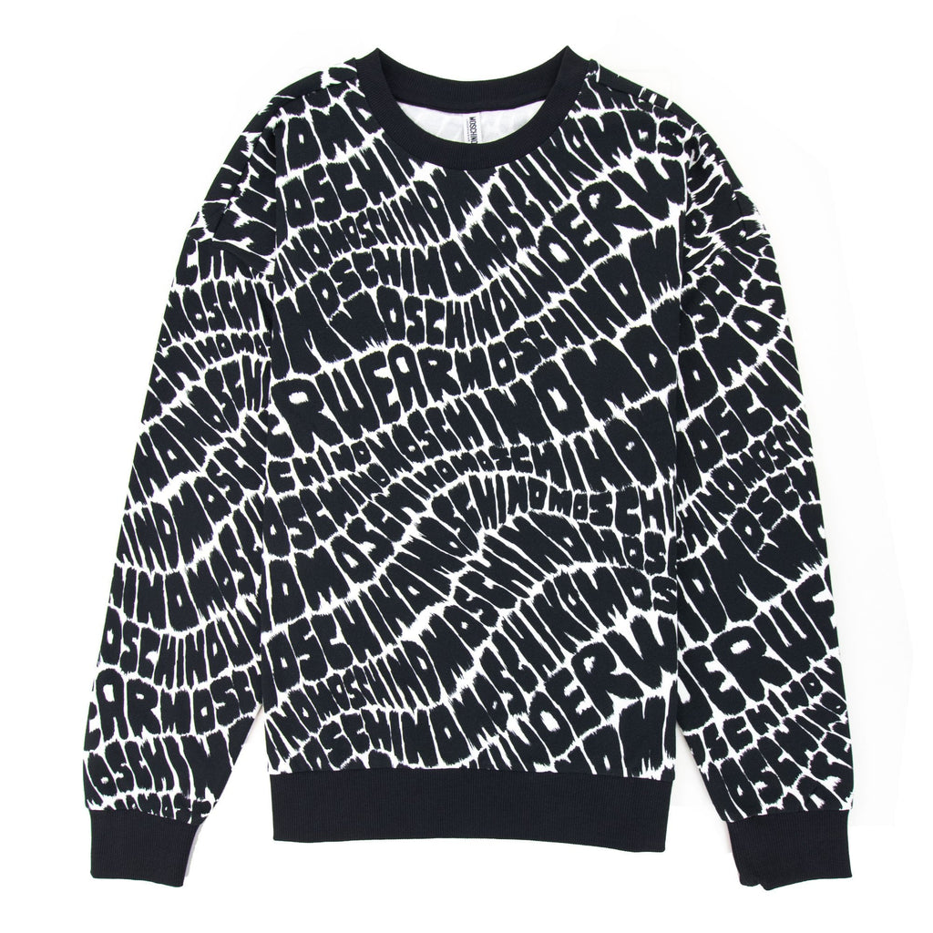 Moschino Underwear All Over Logo Sweatshirt Black