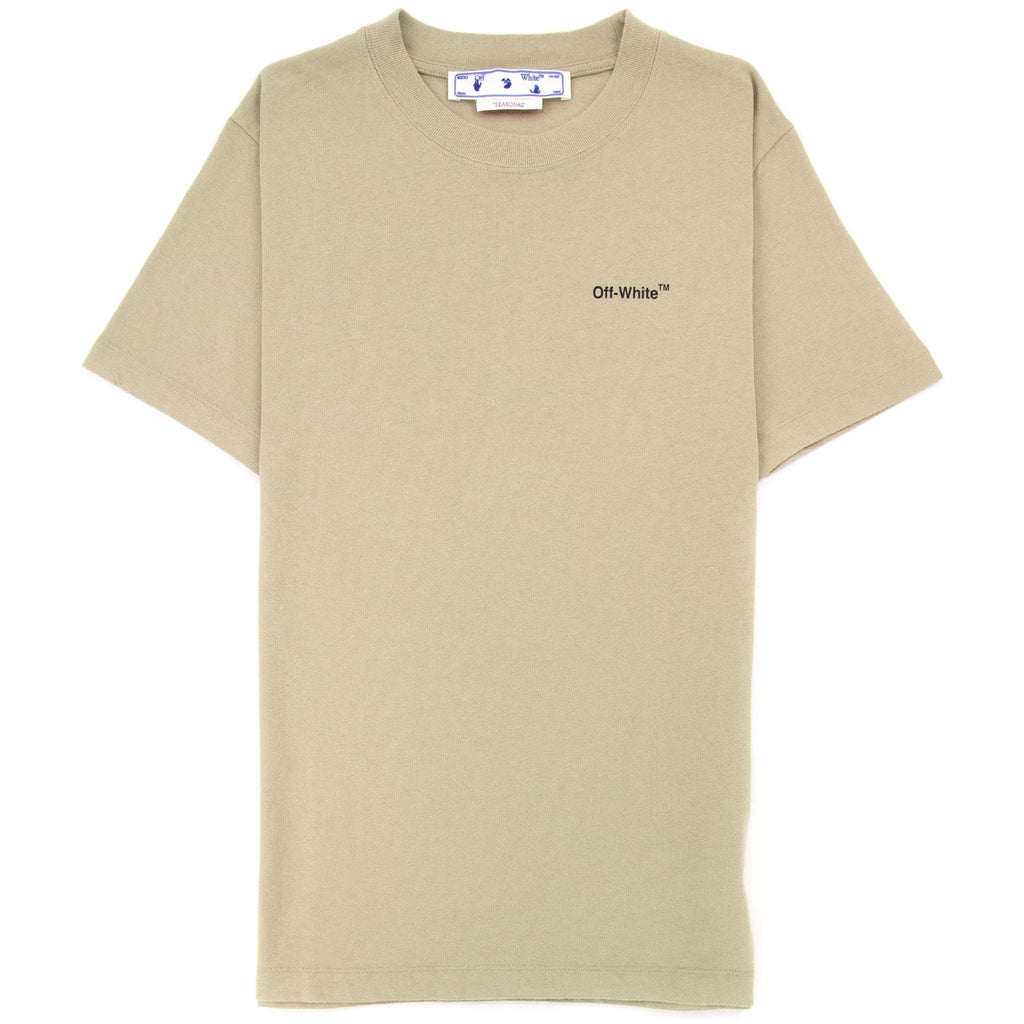 Off White Caravaggio Arrow Slim S/s T Shirt Dark Sand/black