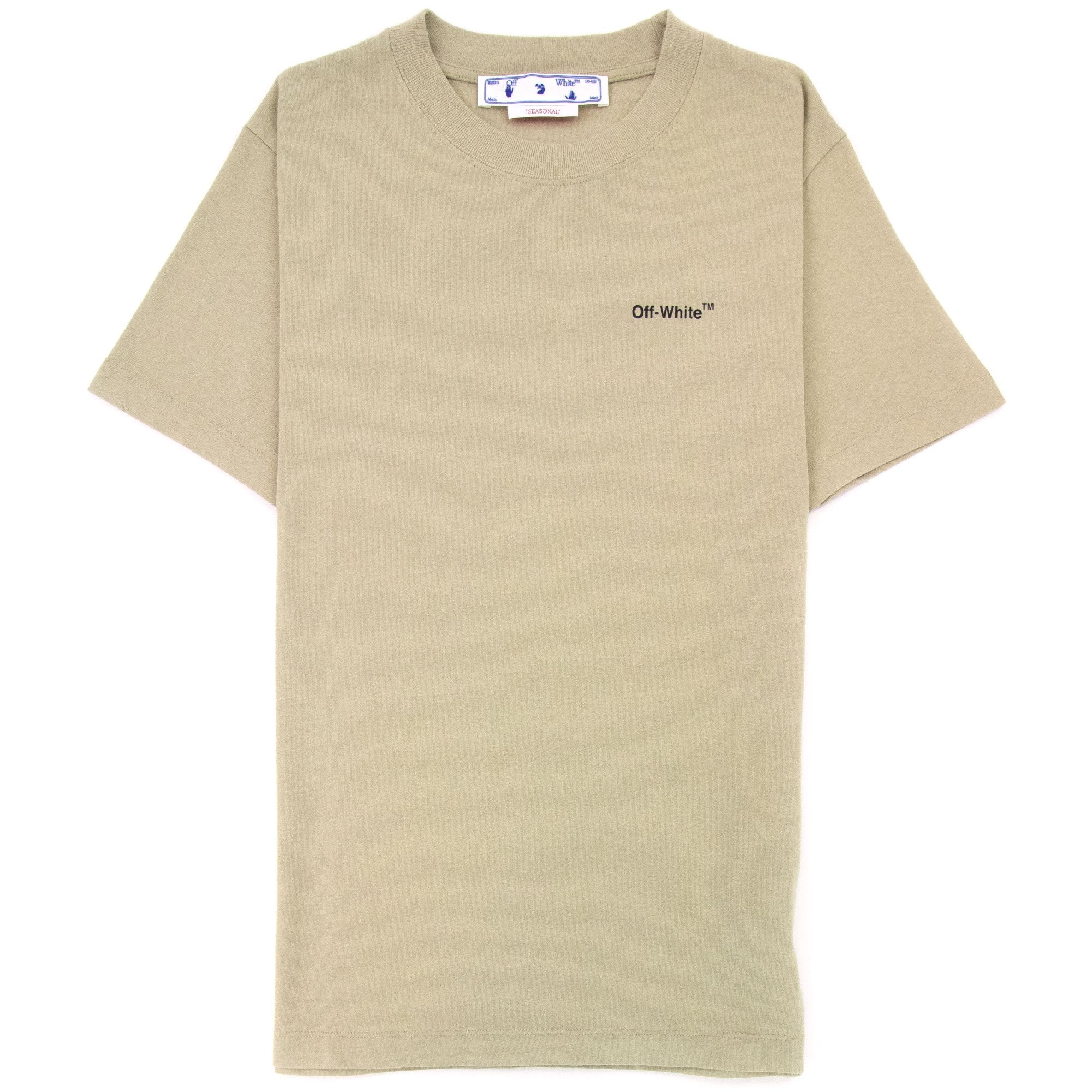 Off White Caravaggio Arrow Slim S/s T Shirt Dark Sand/black