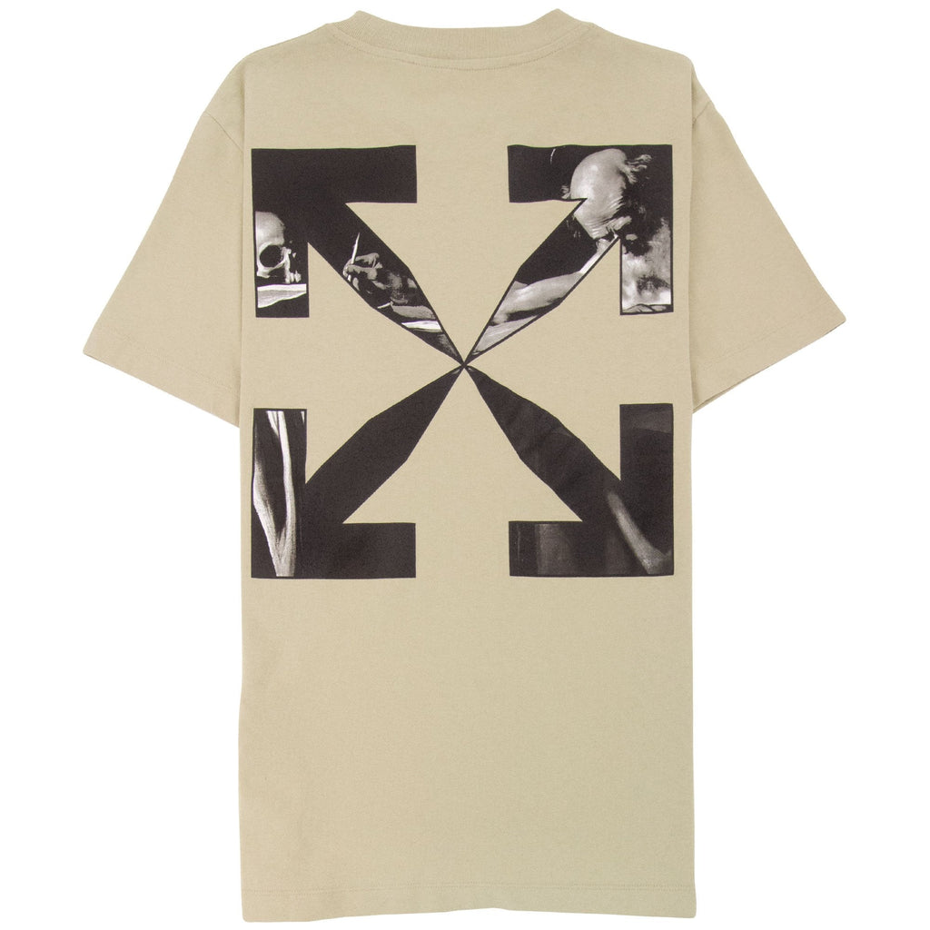 Off White Caravaggio Arrow Slim S/s T Shirt Dark Sand/black