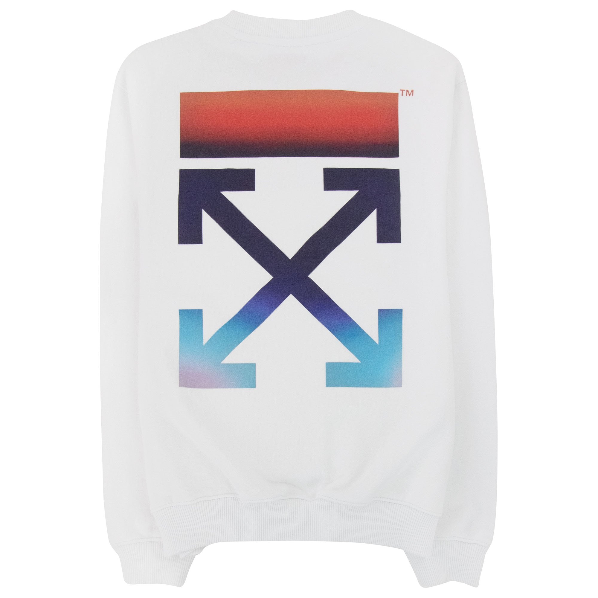 Off White Women Blue Red Arrow Reg Fit Crewneck Sweatshirt White Multi