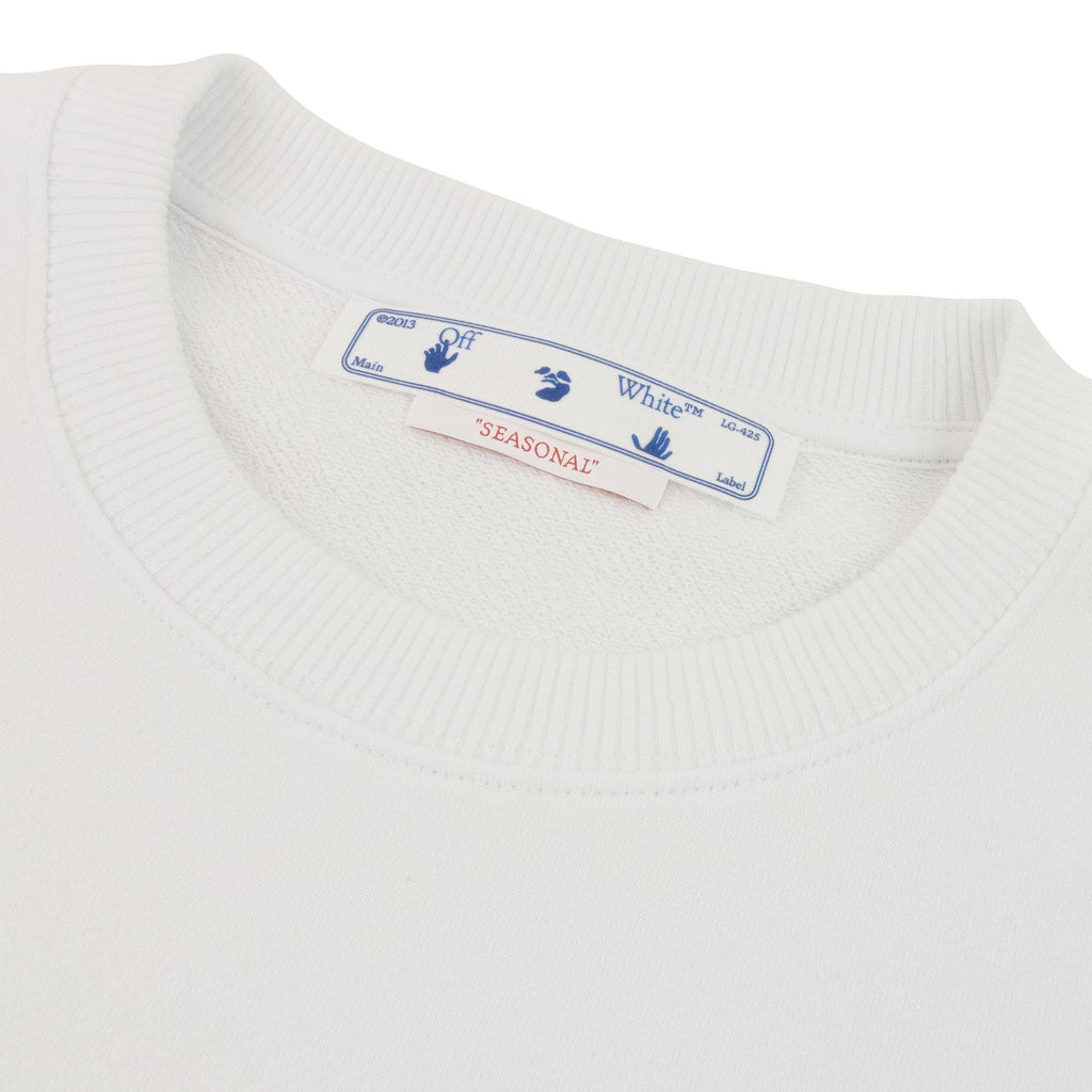 Off White Women Blue Red Arrow Reg Fit Crewneck Sweatshirt White Multi