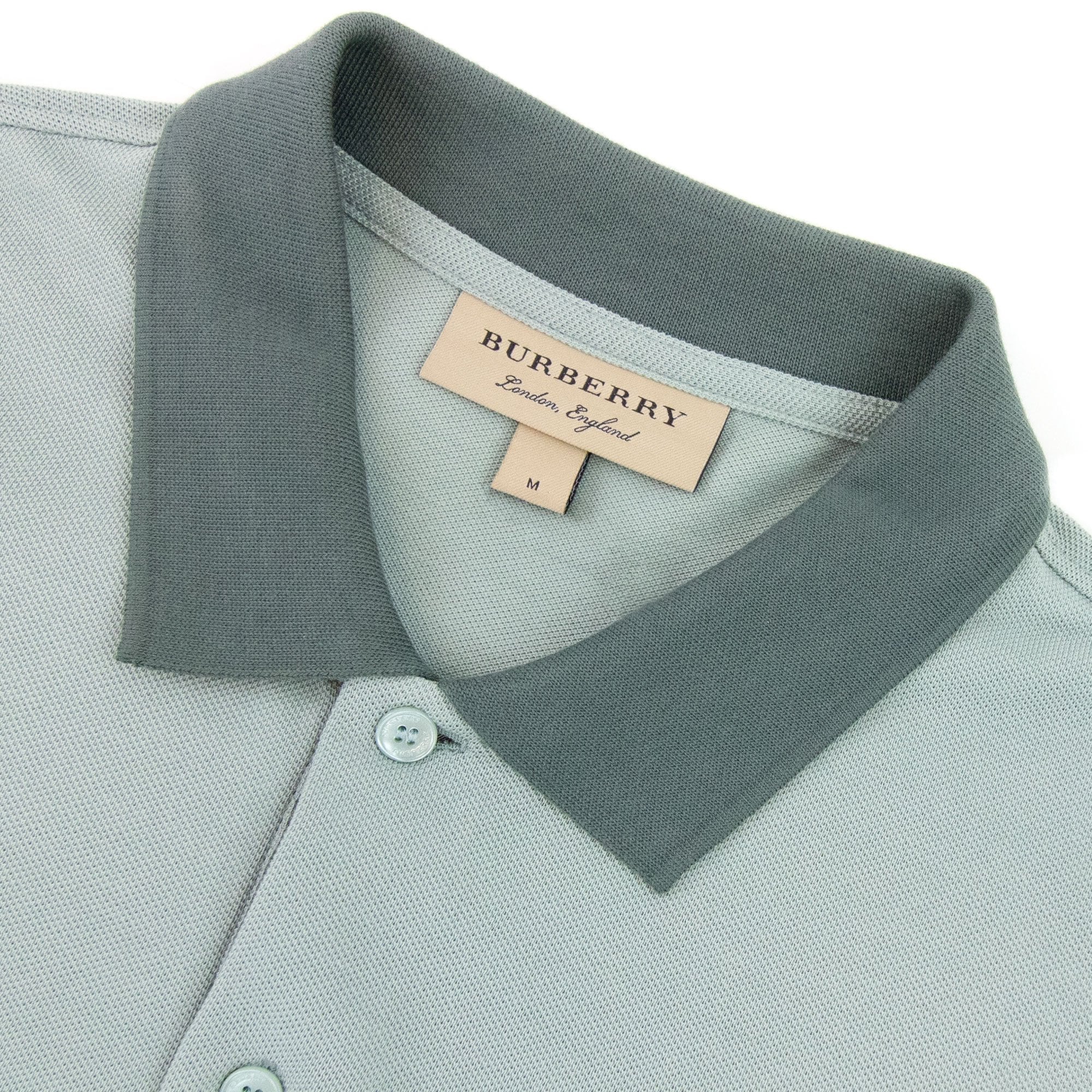 Burberry Lawford L/s Polo Eucalyptus Green