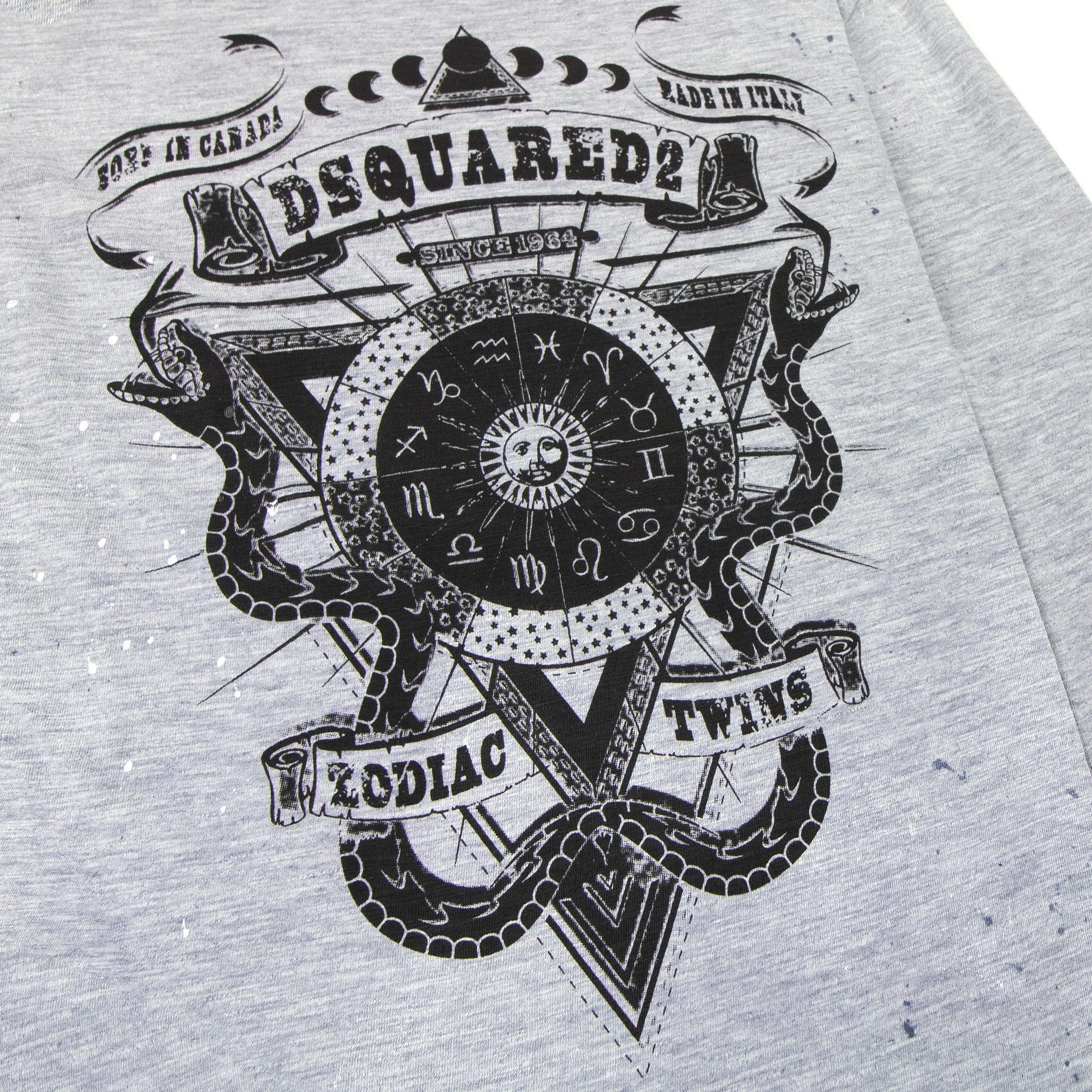 Dsquared2 Zodiac Twins L/s T Shirt Grey