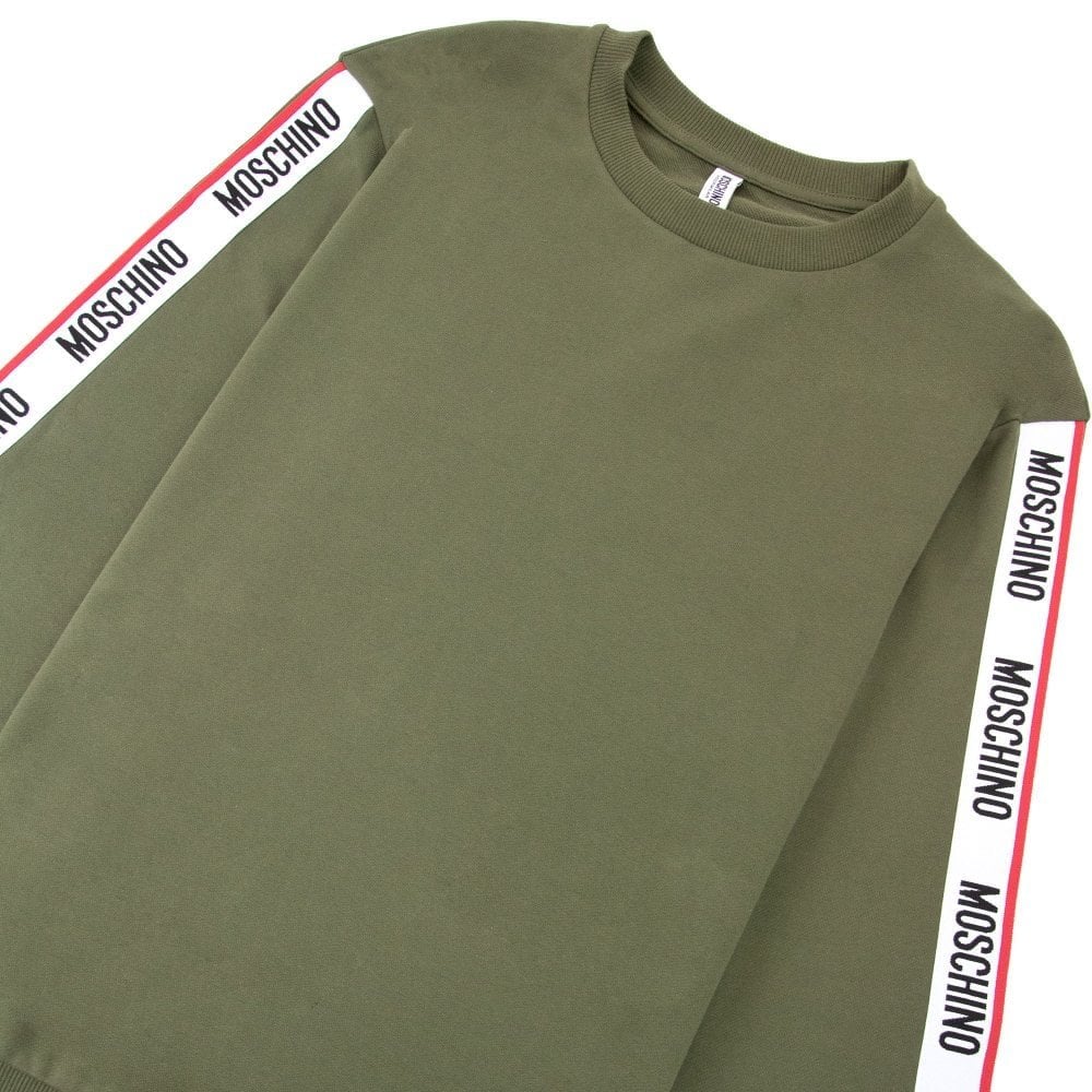Moschino Underwear Tape Logo Arm Sweatshirt Khaki 0430