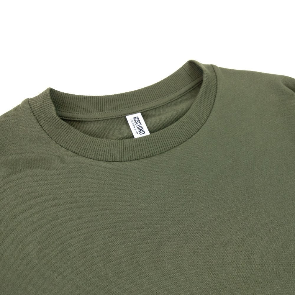 Moschino Underwear Tape Logo Arm Sweatshirt Khaki 0430