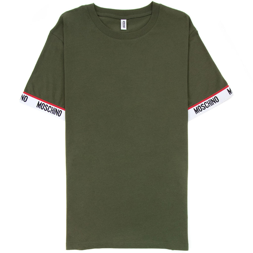 Moschino Underwear Tape Cuff Sleeve T Shirt Khaki 0430