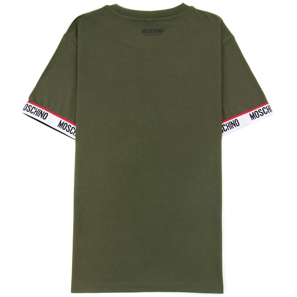 Moschino Underwear Tape Cuff Sleeve T Shirt Khaki 0430