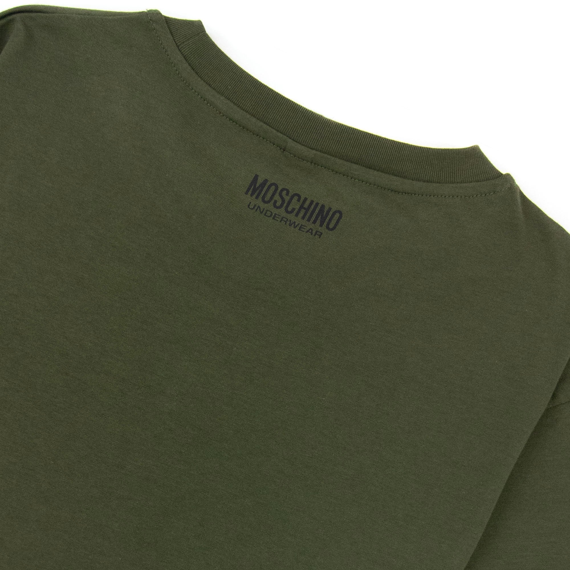 Moschino Underwear Tape Cuff Sleeve T Shirt Khaki 0430