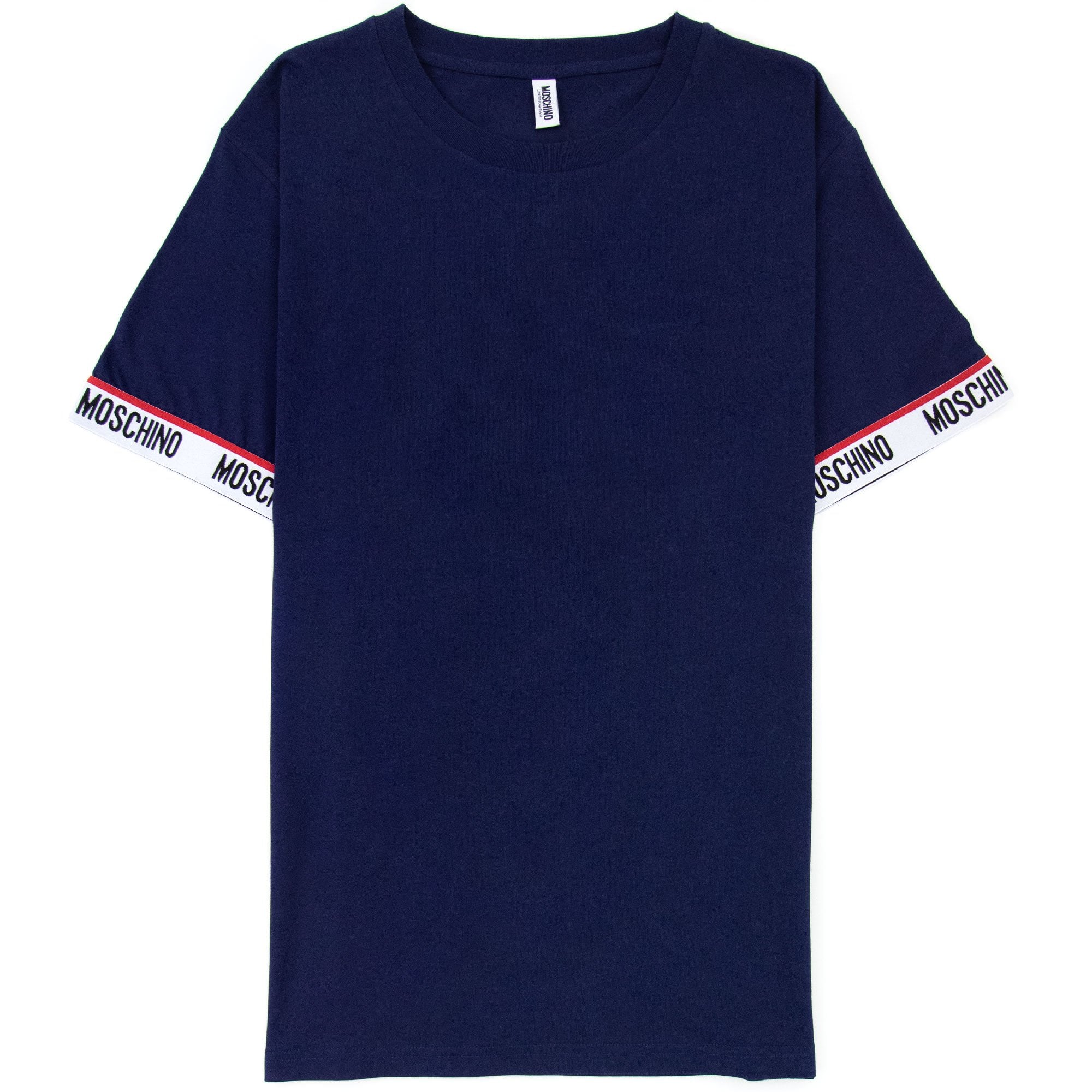 Moschino Underwear Tape Cuff Sleeve T Shirt Dark Blue