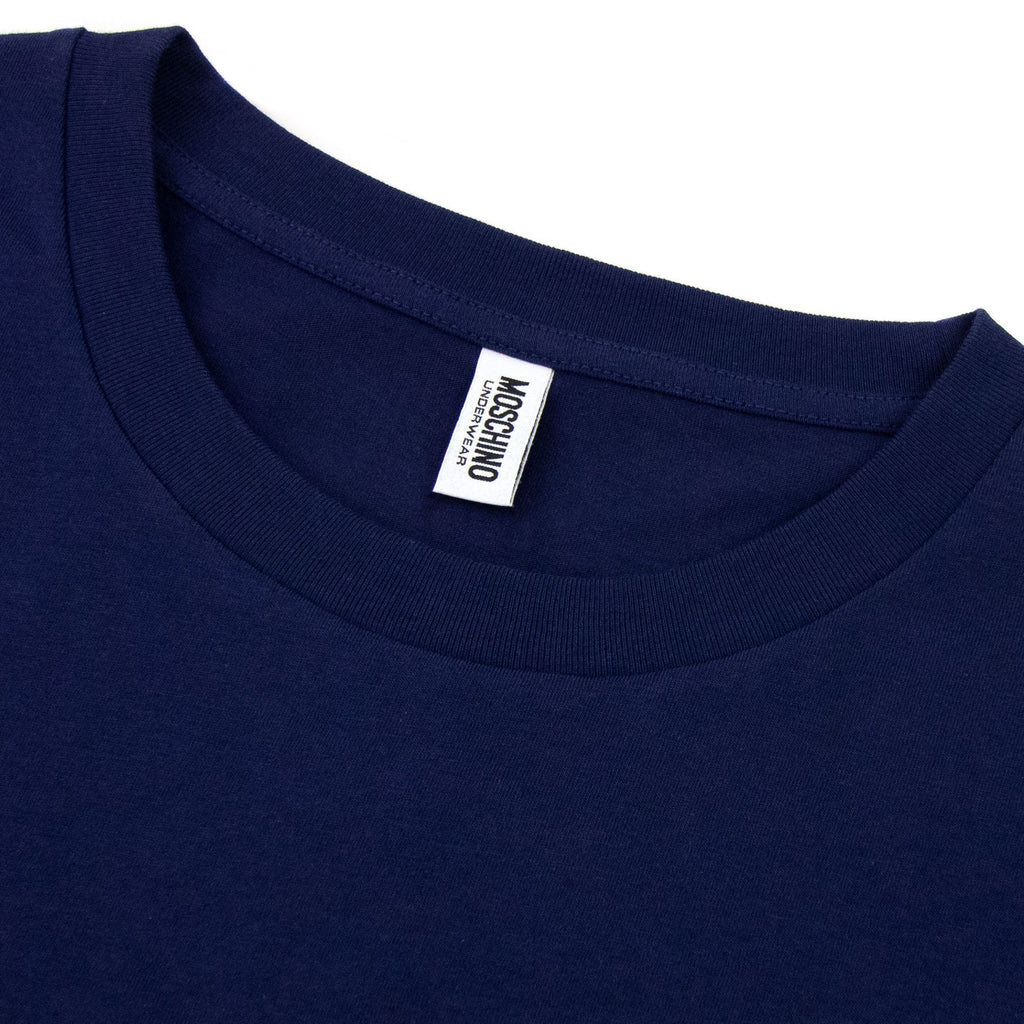 Moschino Underwear Tape Cuff Sleeve T Shirt Dark Blue