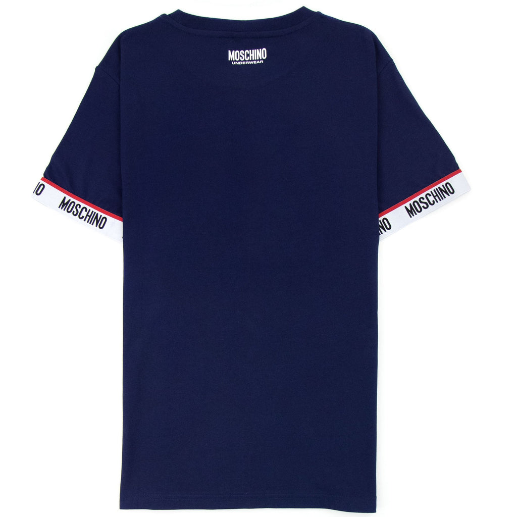 Moschino Underwear Tape Cuff Sleeve T Shirt Dark Blue