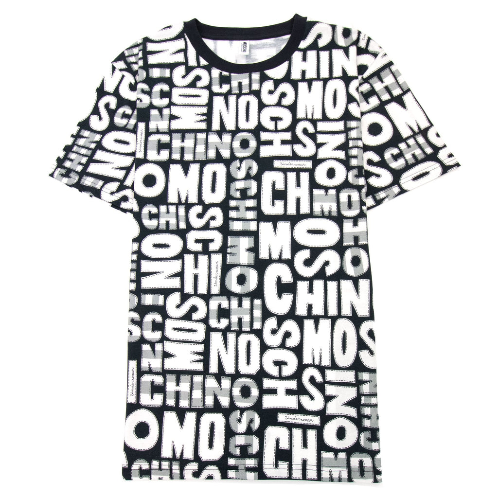 Moschino Underwear All Over Logo T Shirt White/black 1555