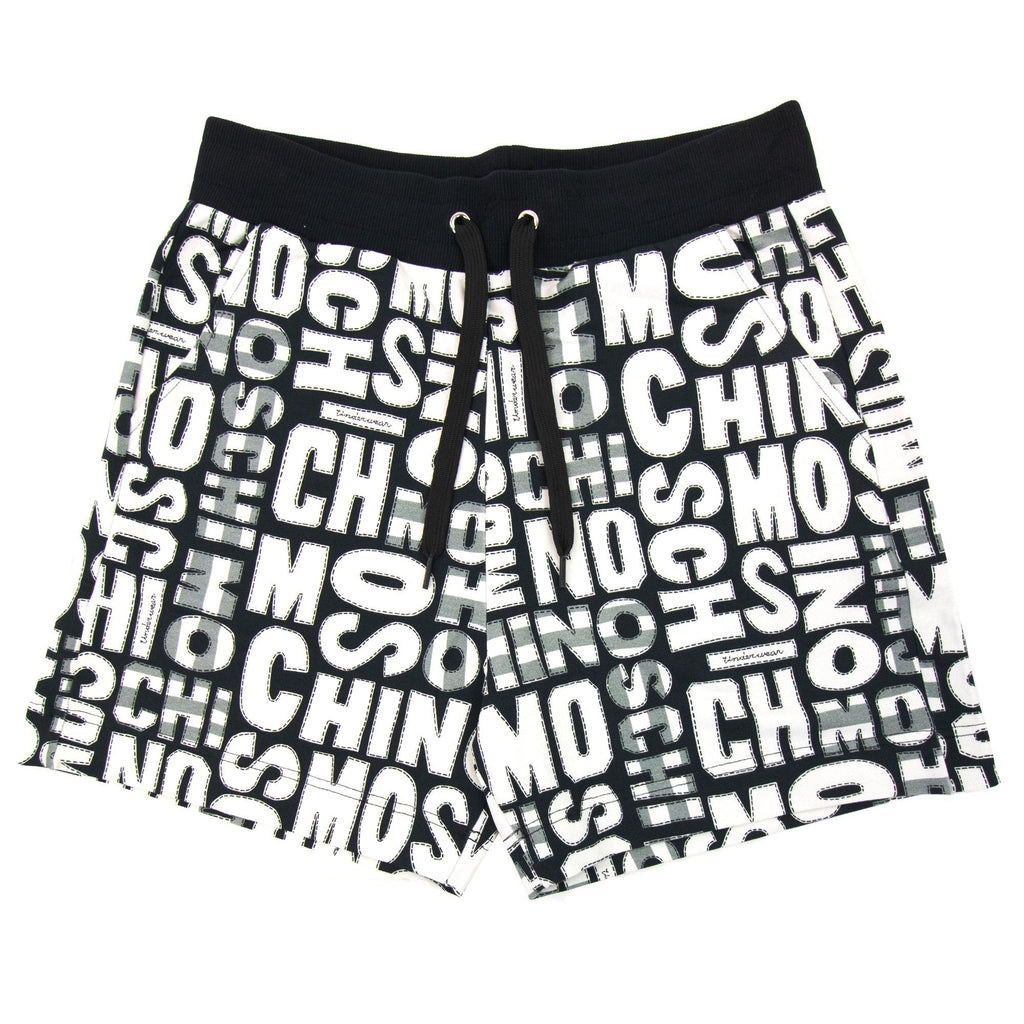 Moschino Underwear All Over Print Shorts White/black 1555