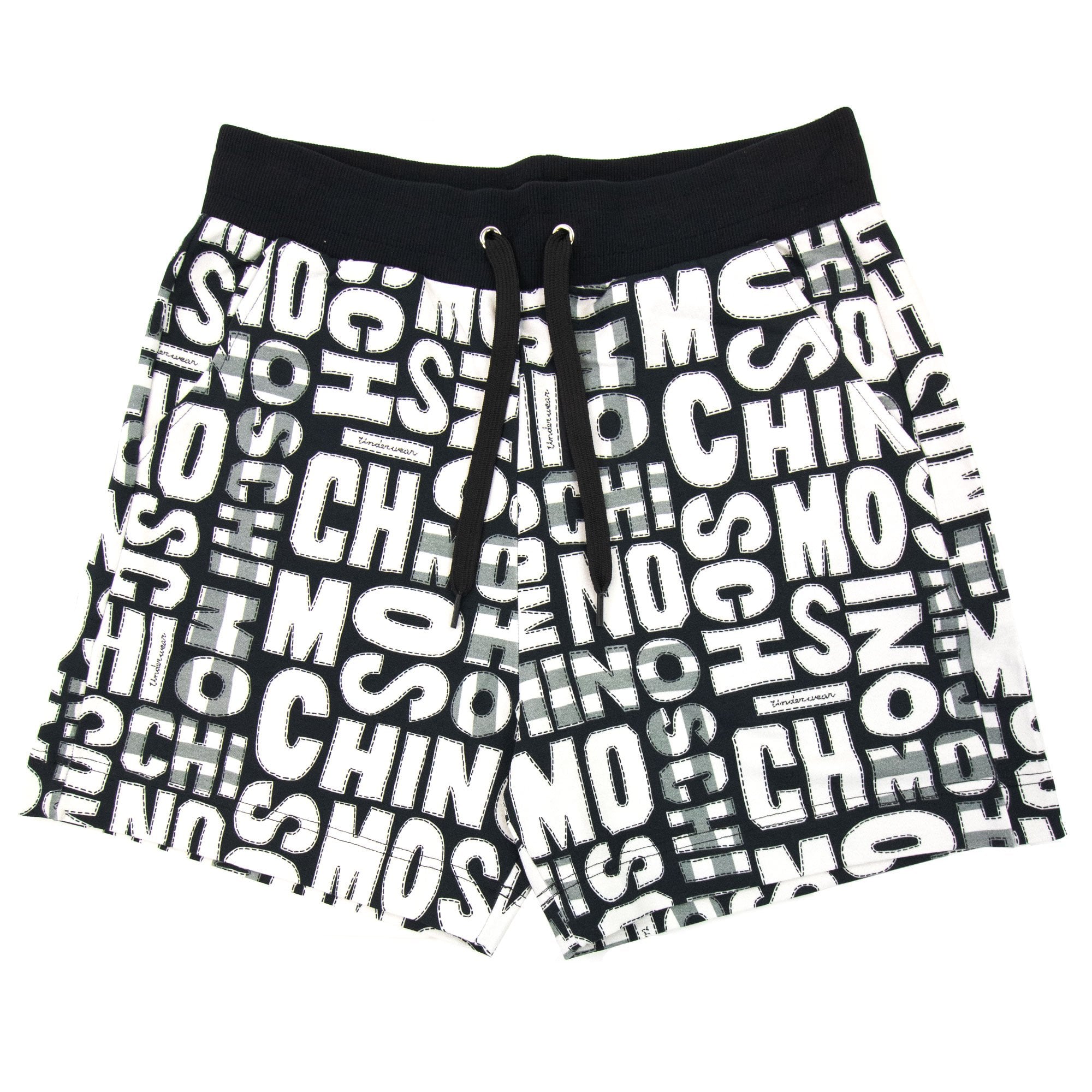 Moschino Underwear All Over Print Shorts White/black 1555