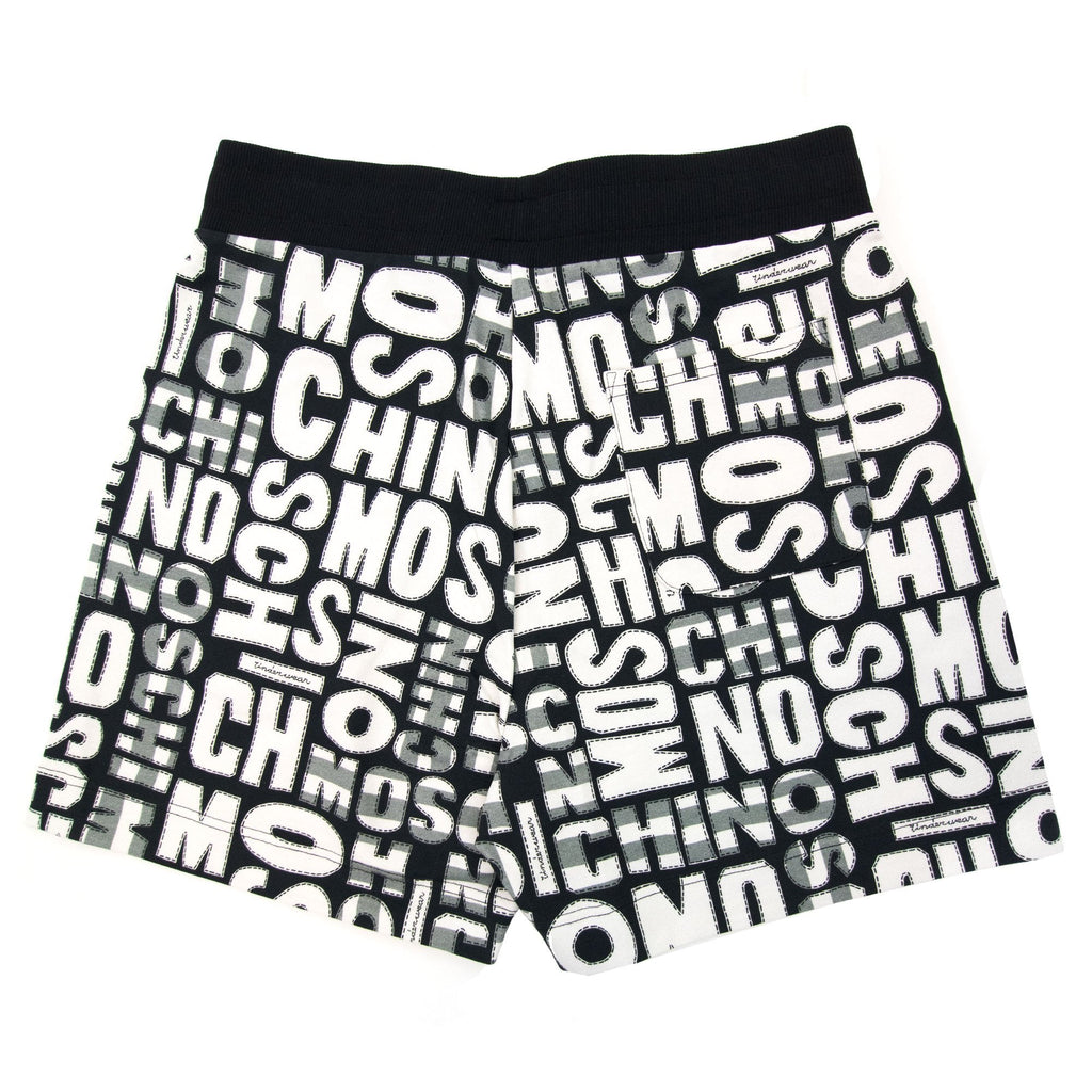 Moschino Underwear All Over Print Shorts White/black 1555