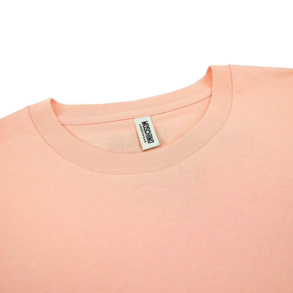 Moschino Underwear Tape Cuff Sleeve T Shirt Pink 0227