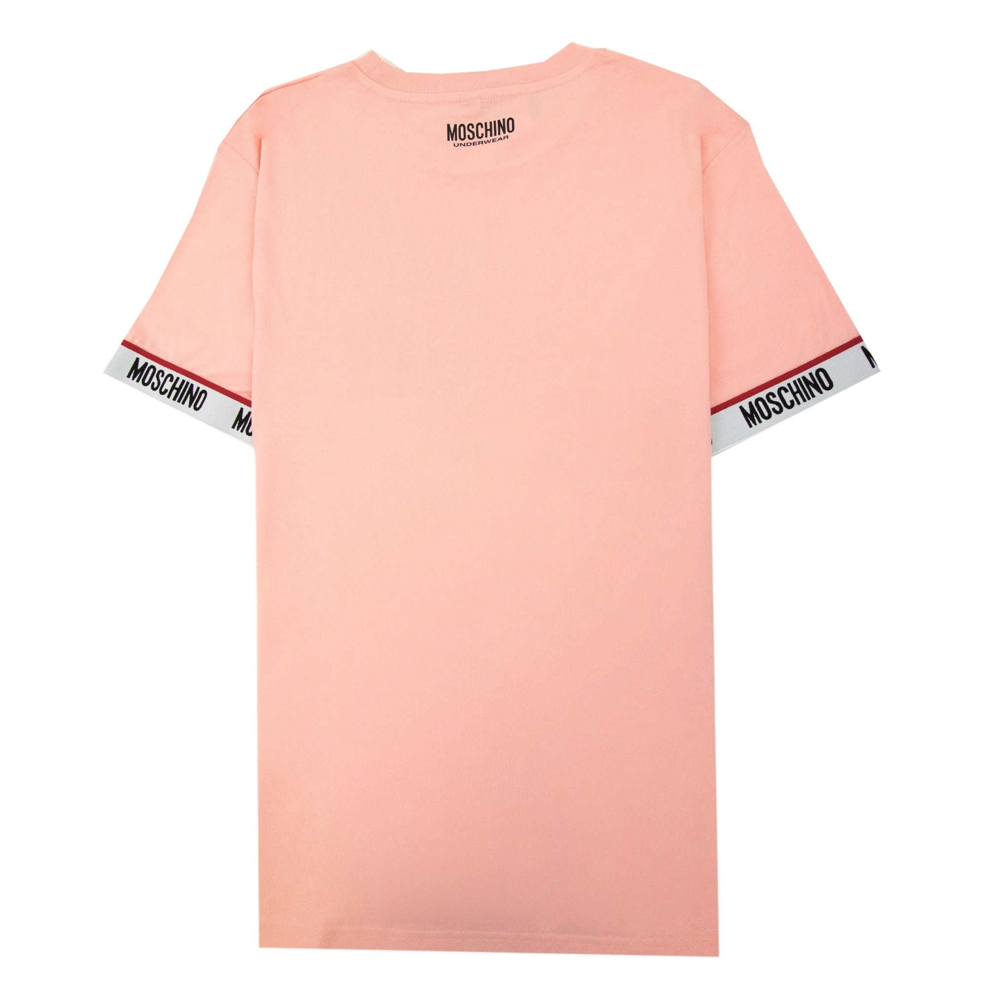 Moschino Underwear Tape Cuff Sleeve T Shirt Pink 0227