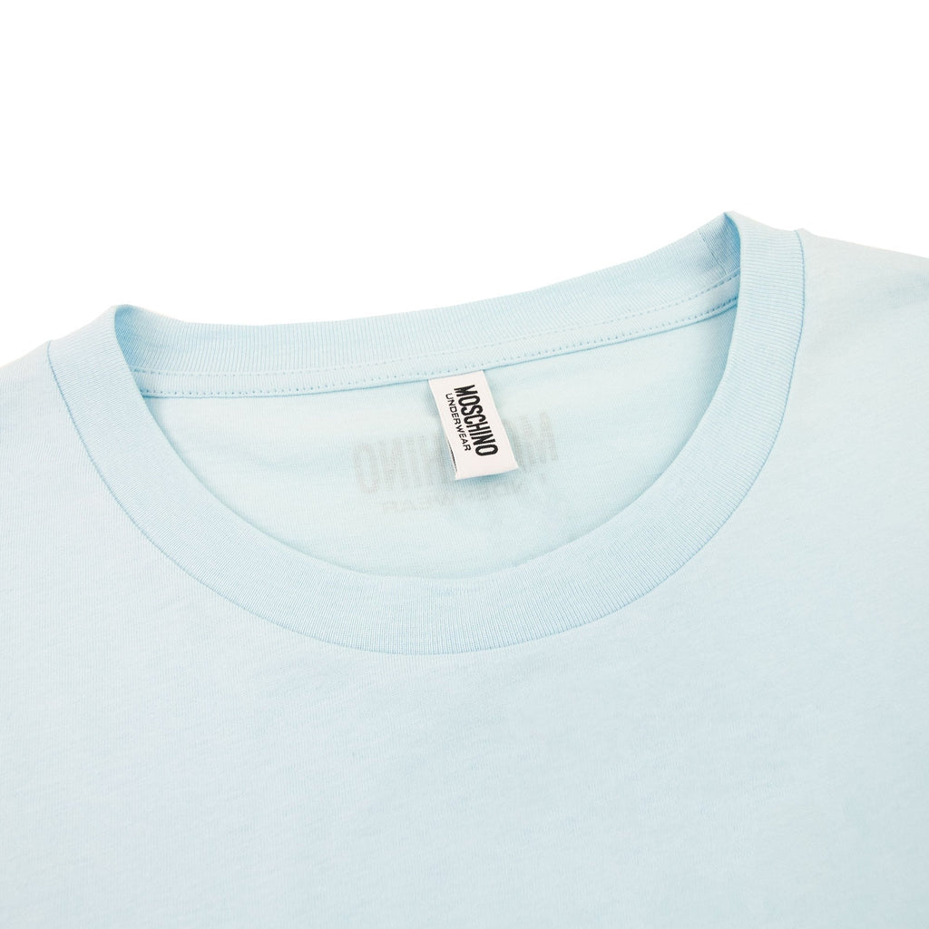 Moschino Underwear Tape Cuff Sleeve T Shirt Sky Blue 0332