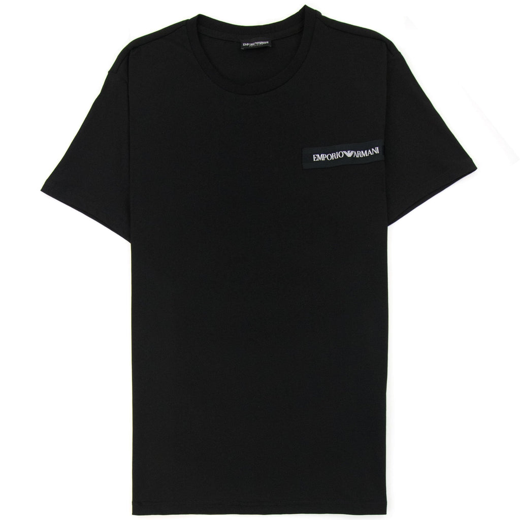 Emporio Armani Crew Neck Logo T Shirt Black
