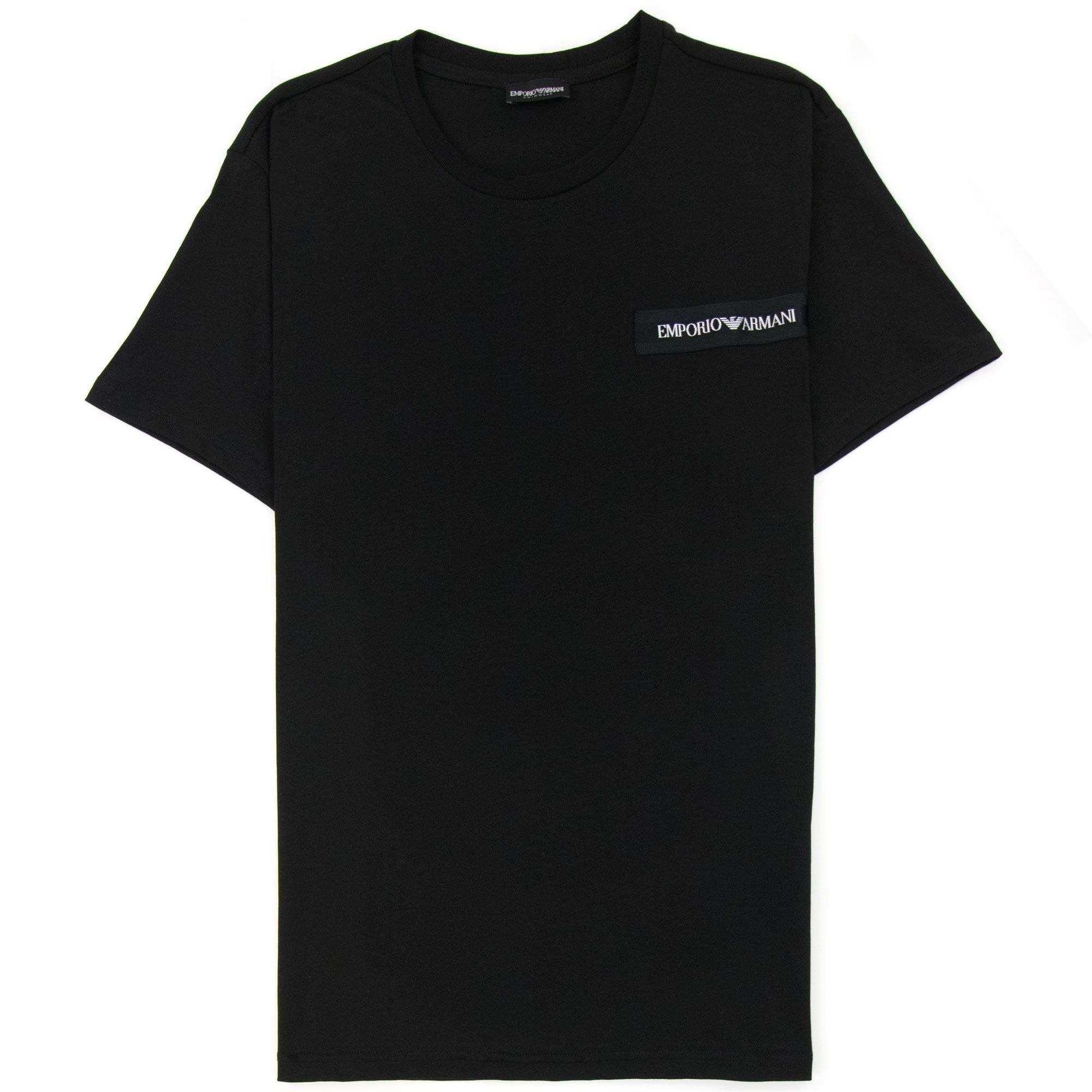 Emporio Armani Crew Neck Logo T Shirt Black