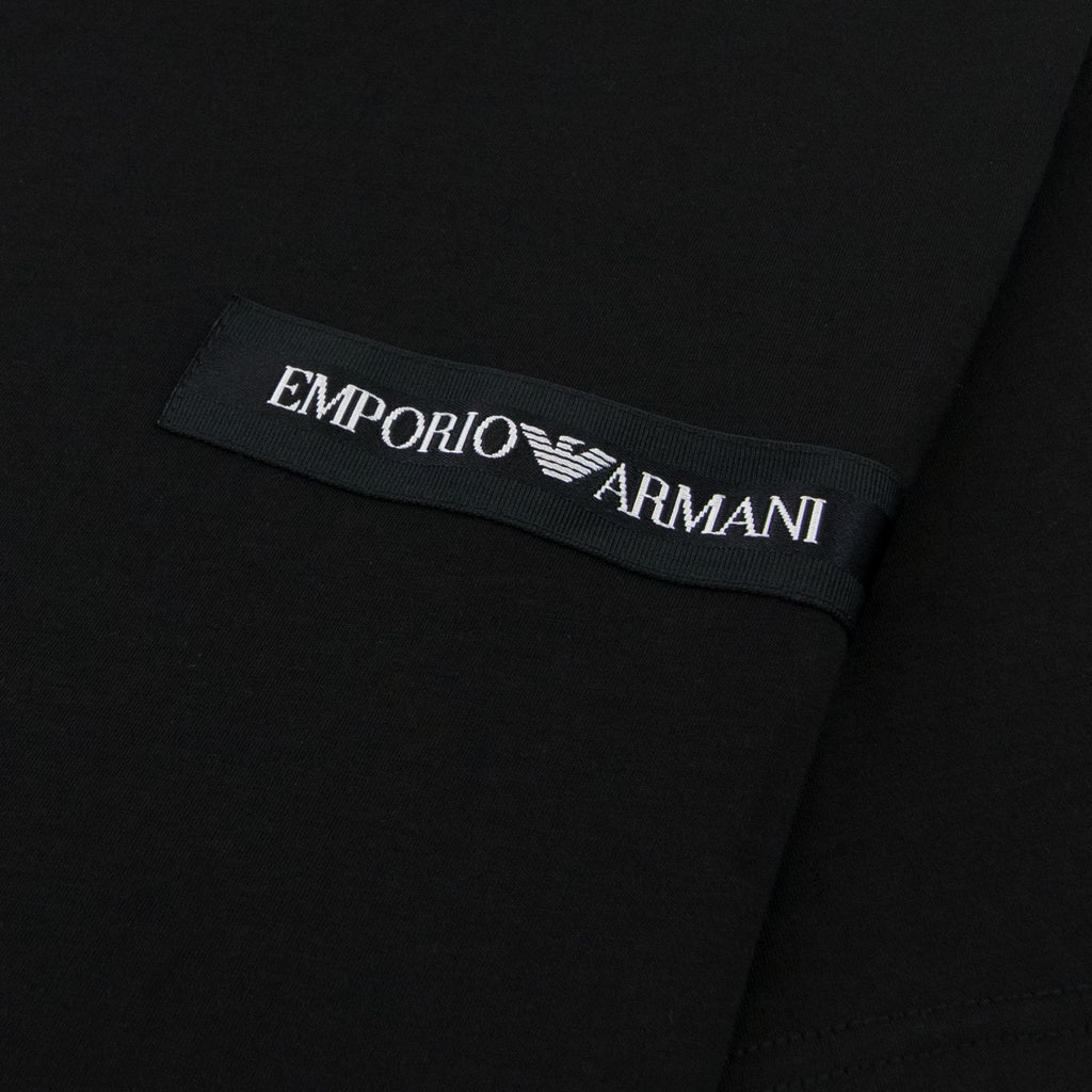 Emporio Armani Crew Neck Logo T Shirt Black