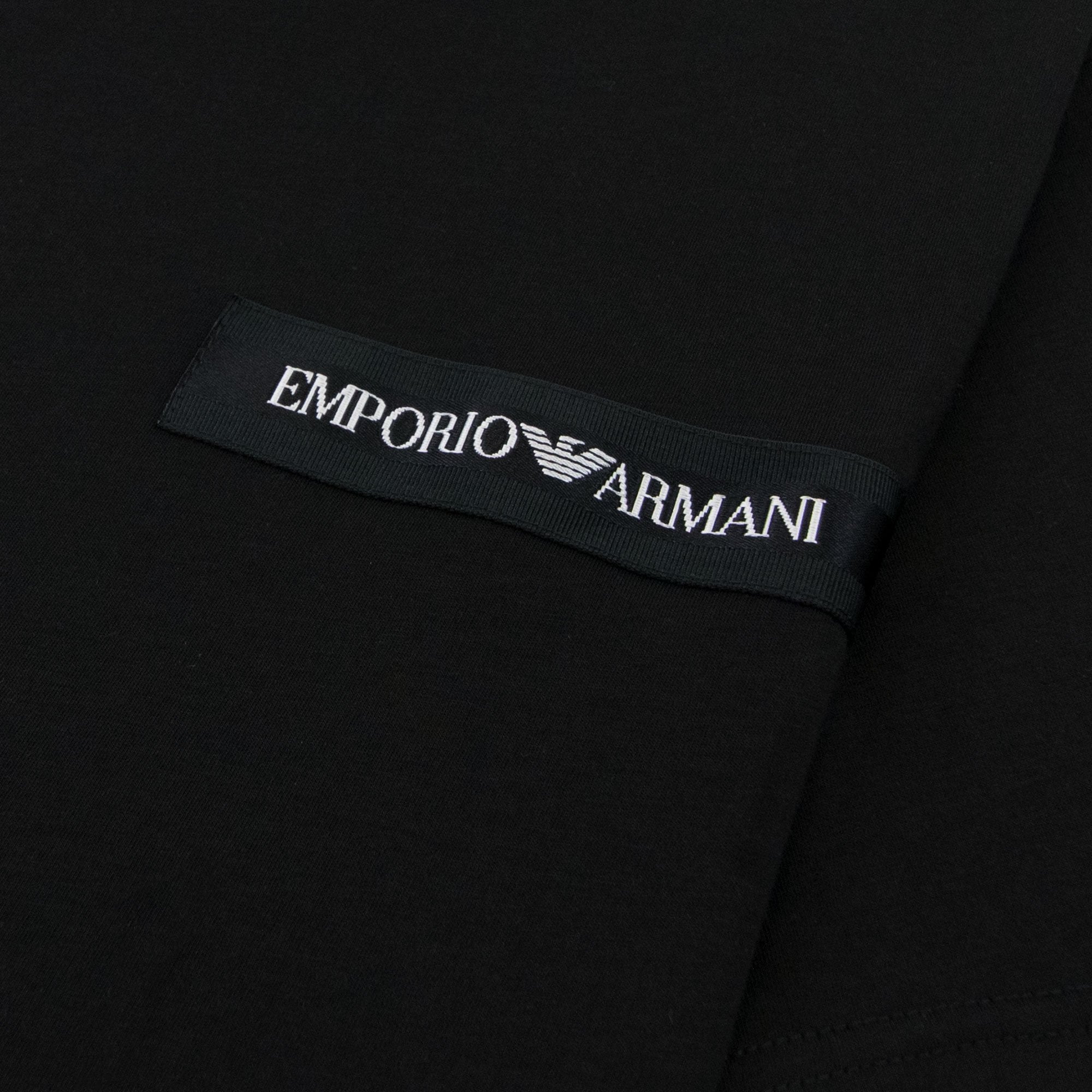 Emporio Armani Crew Neck Logo T Shirt Black