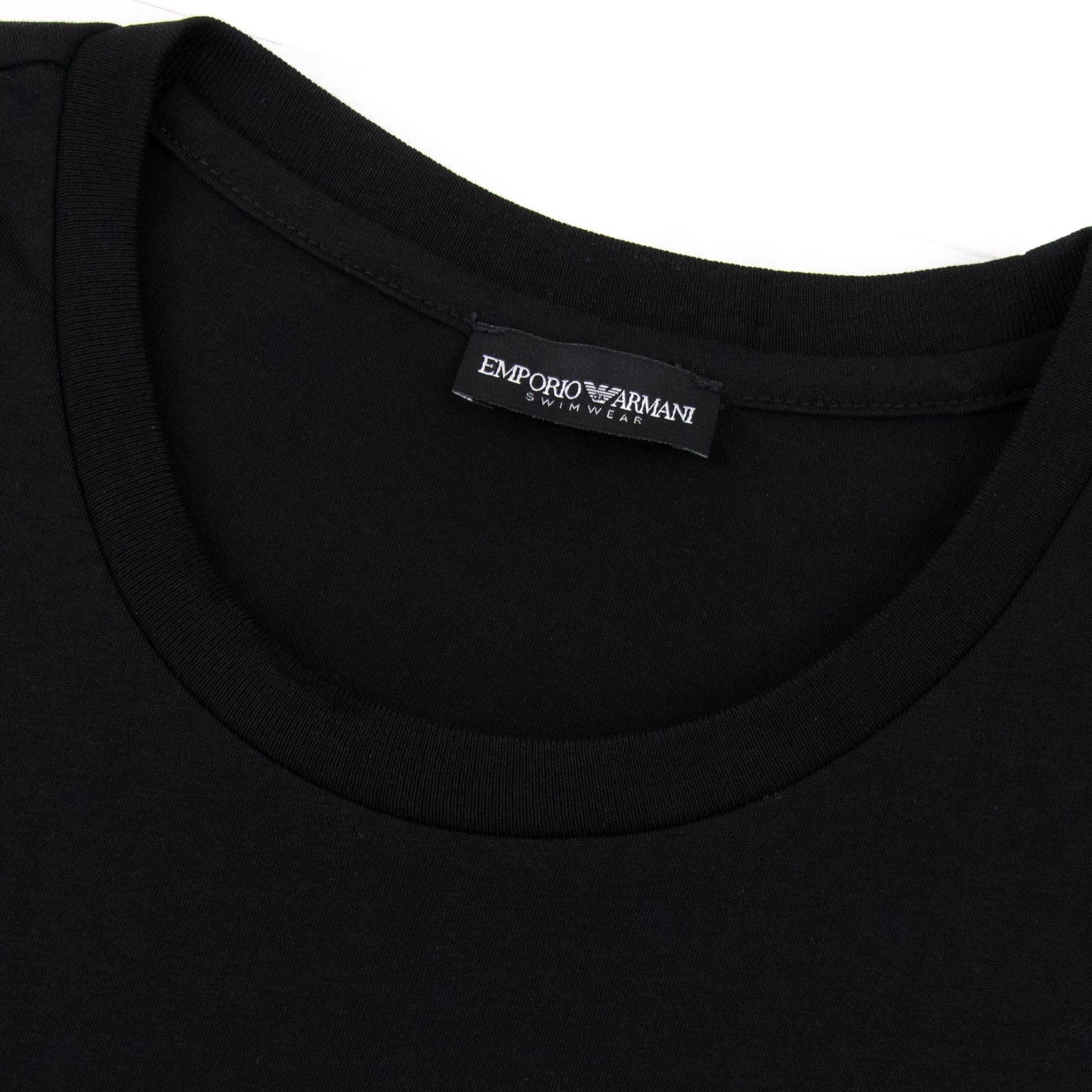 Emporio Armani Crew Neck Logo T Shirt Black