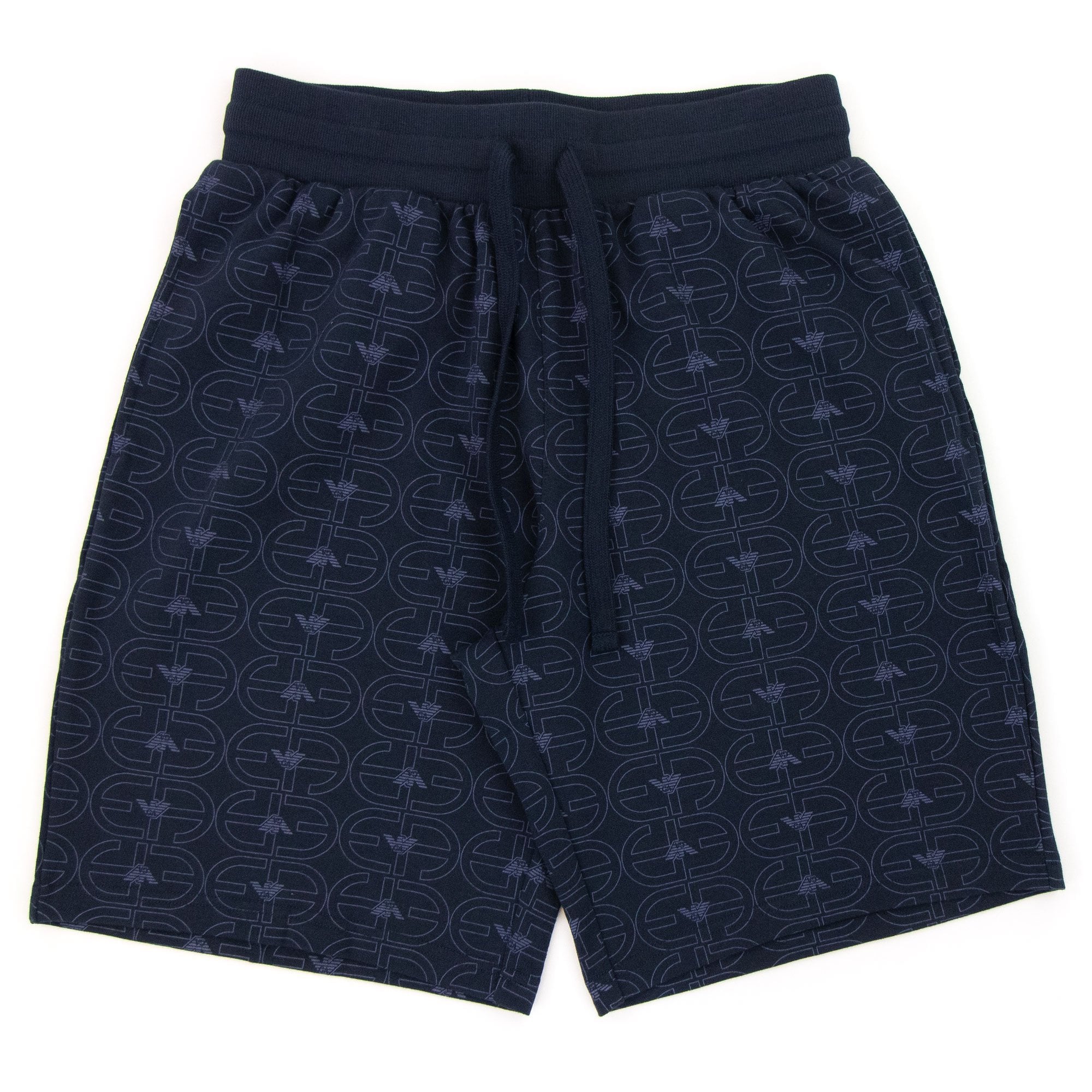 Emporio Armani Logo Loungewear Bermuda Shorts Navy