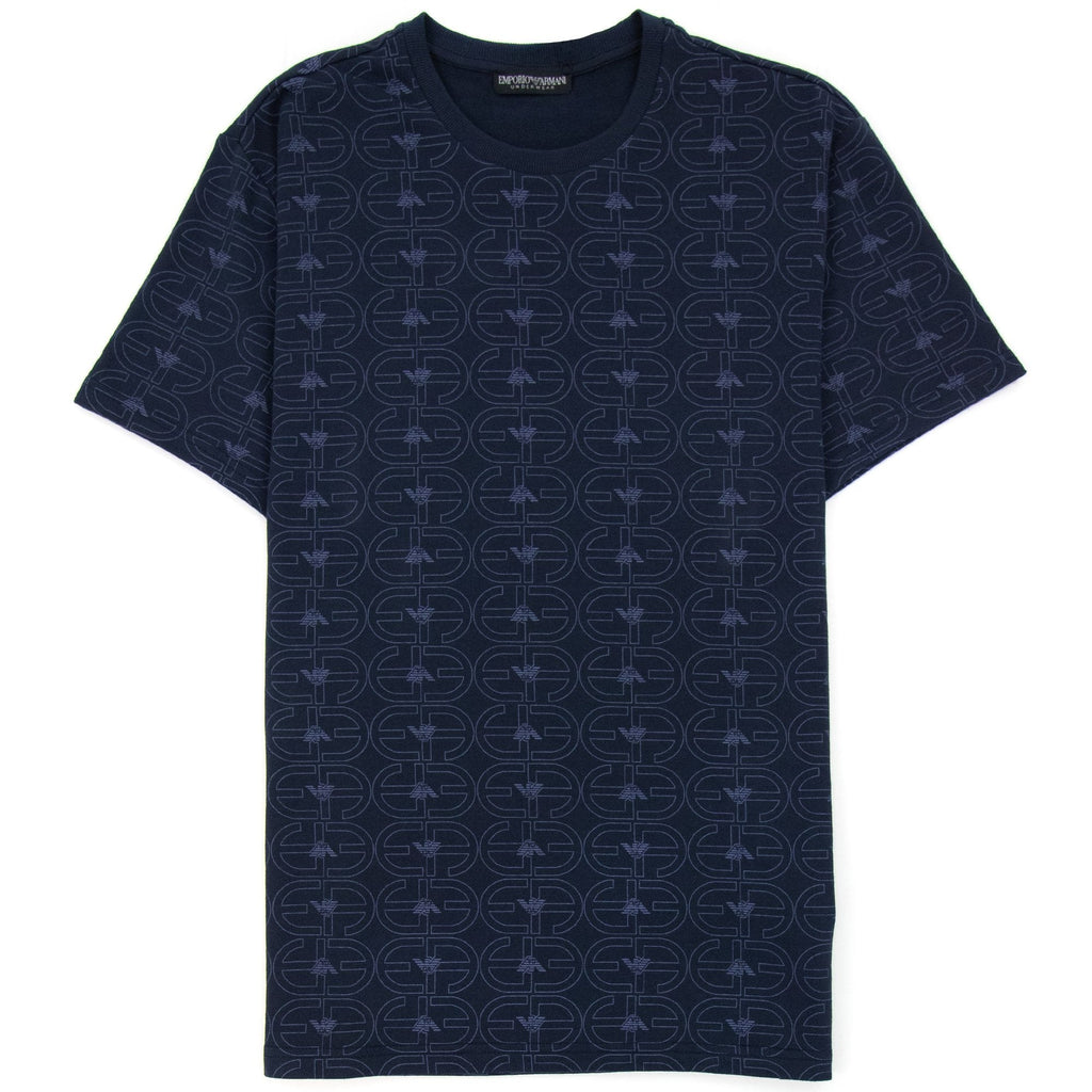 Emporio Armani Logo Loungewear T Shirt Navy