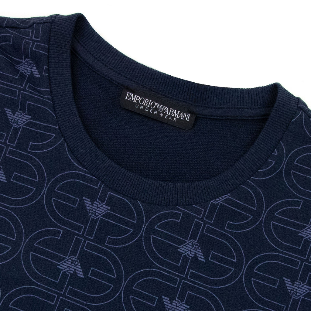 Emporio Armani Logo Loungewear T Shirt Navy