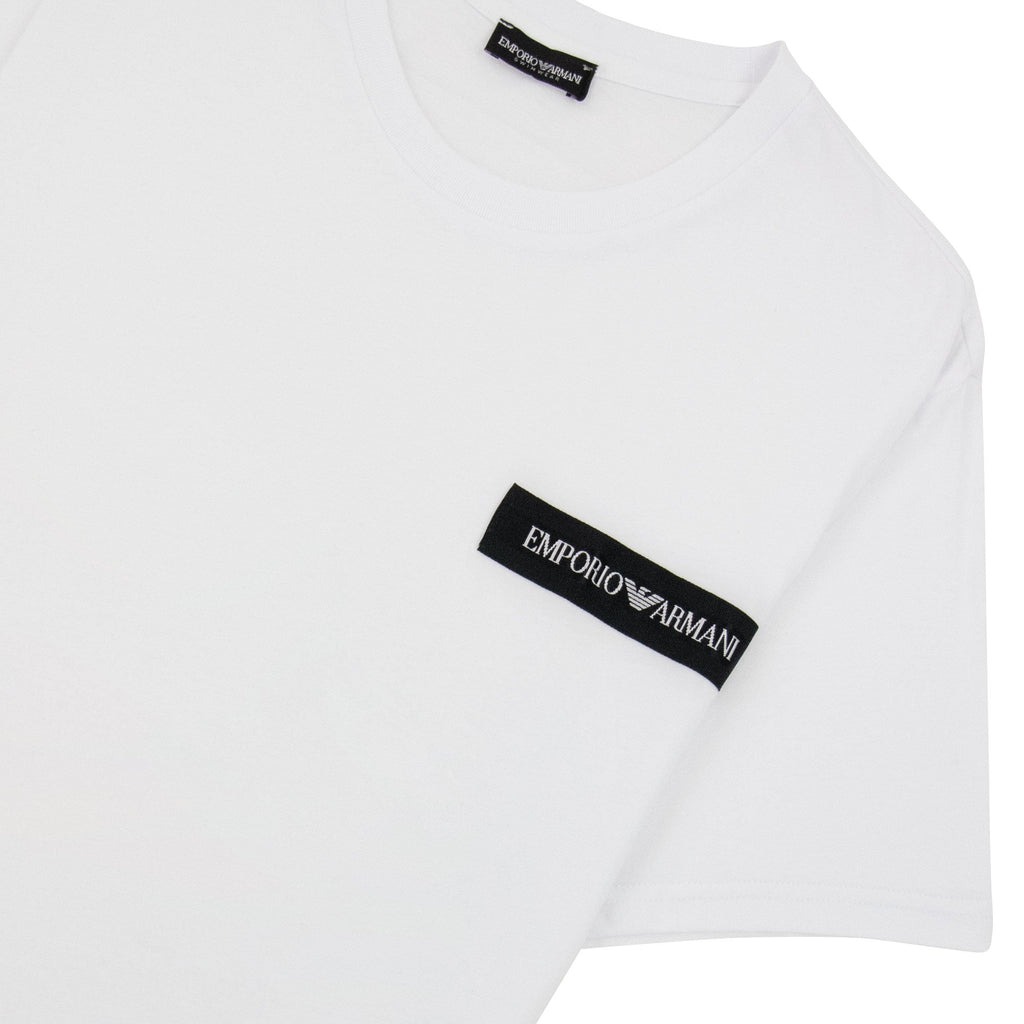 Emporio Armani Crew Neck Logo T Shirt White