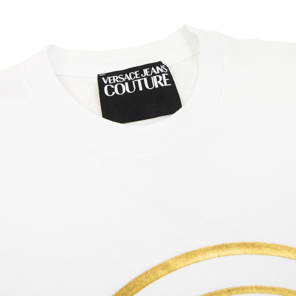 Versace Jeans Couture V Emblem T Shirt White/gold