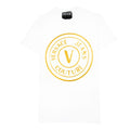 Versace Jeans Couture V Emblem T Shirt White/gold