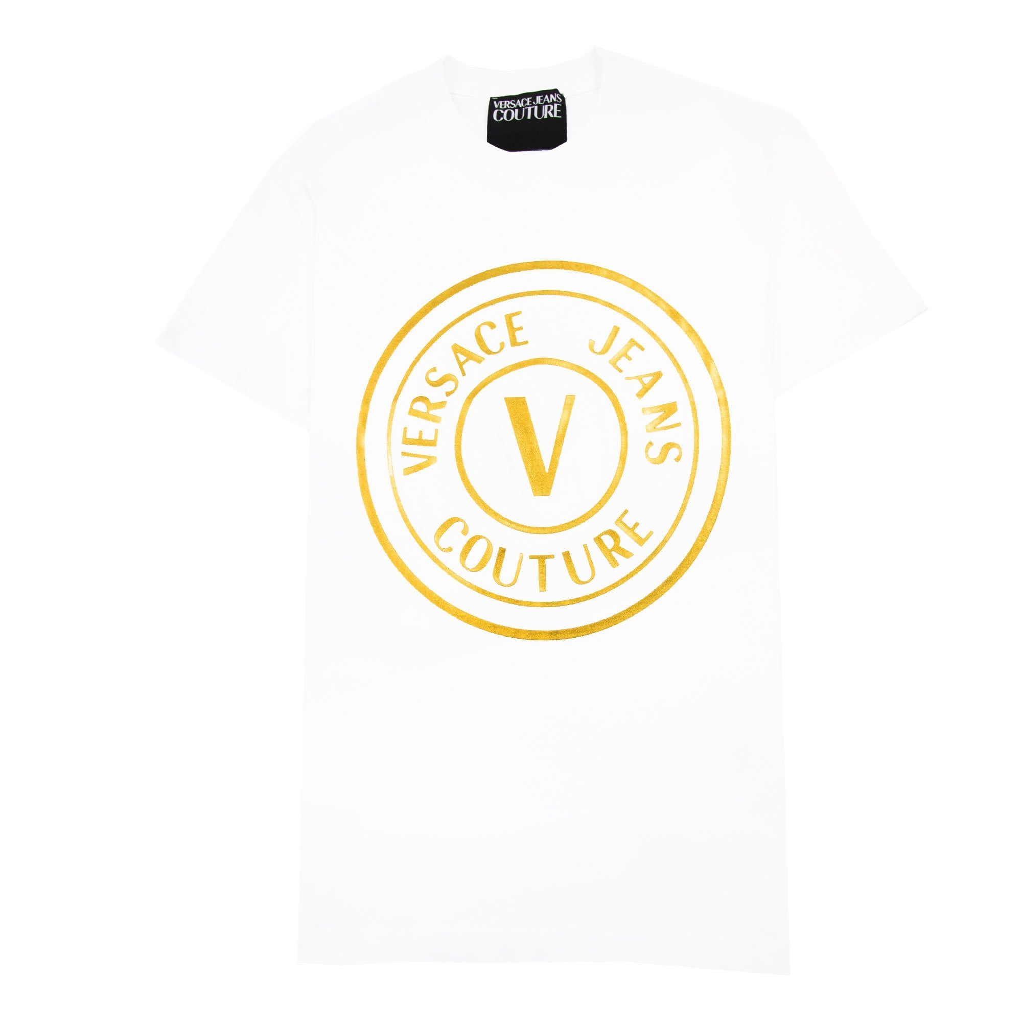 Versace Jeans Couture V Emblem T Shirt White/gold