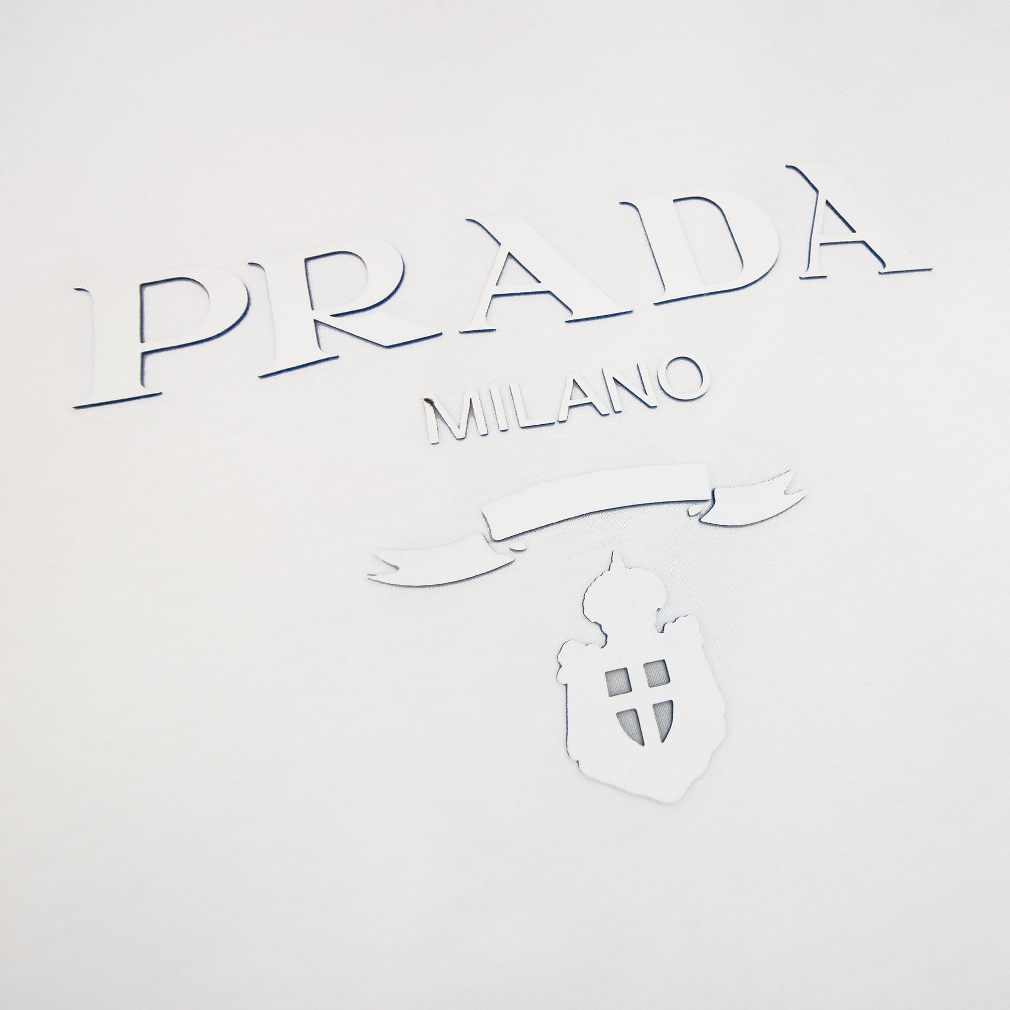 Prada Milano Silicone Logo T-shirt White