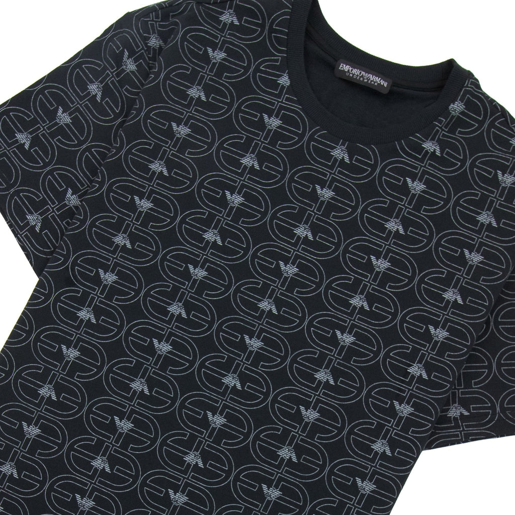 Emporio Armani Logo Loungewear T Shirt Black