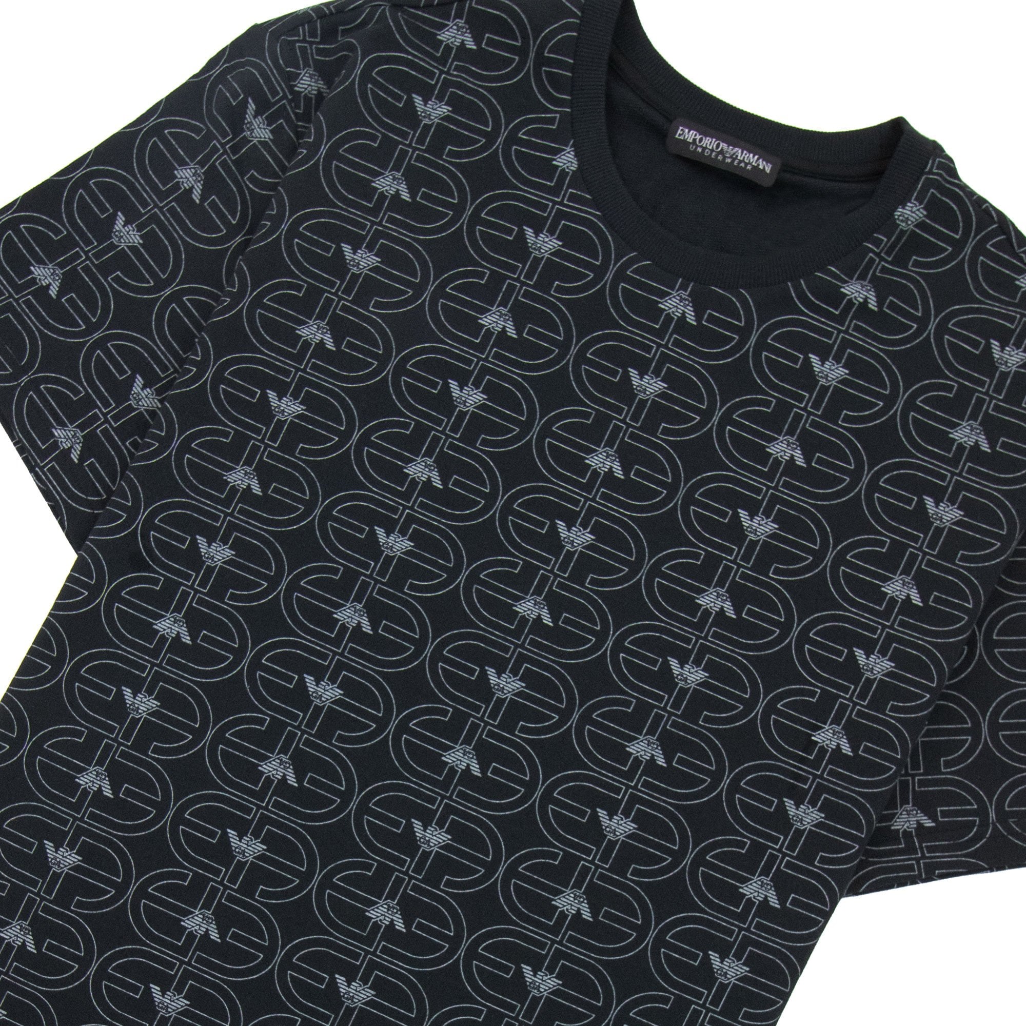 Emporio Armani Logo Loungewear T Shirt Black