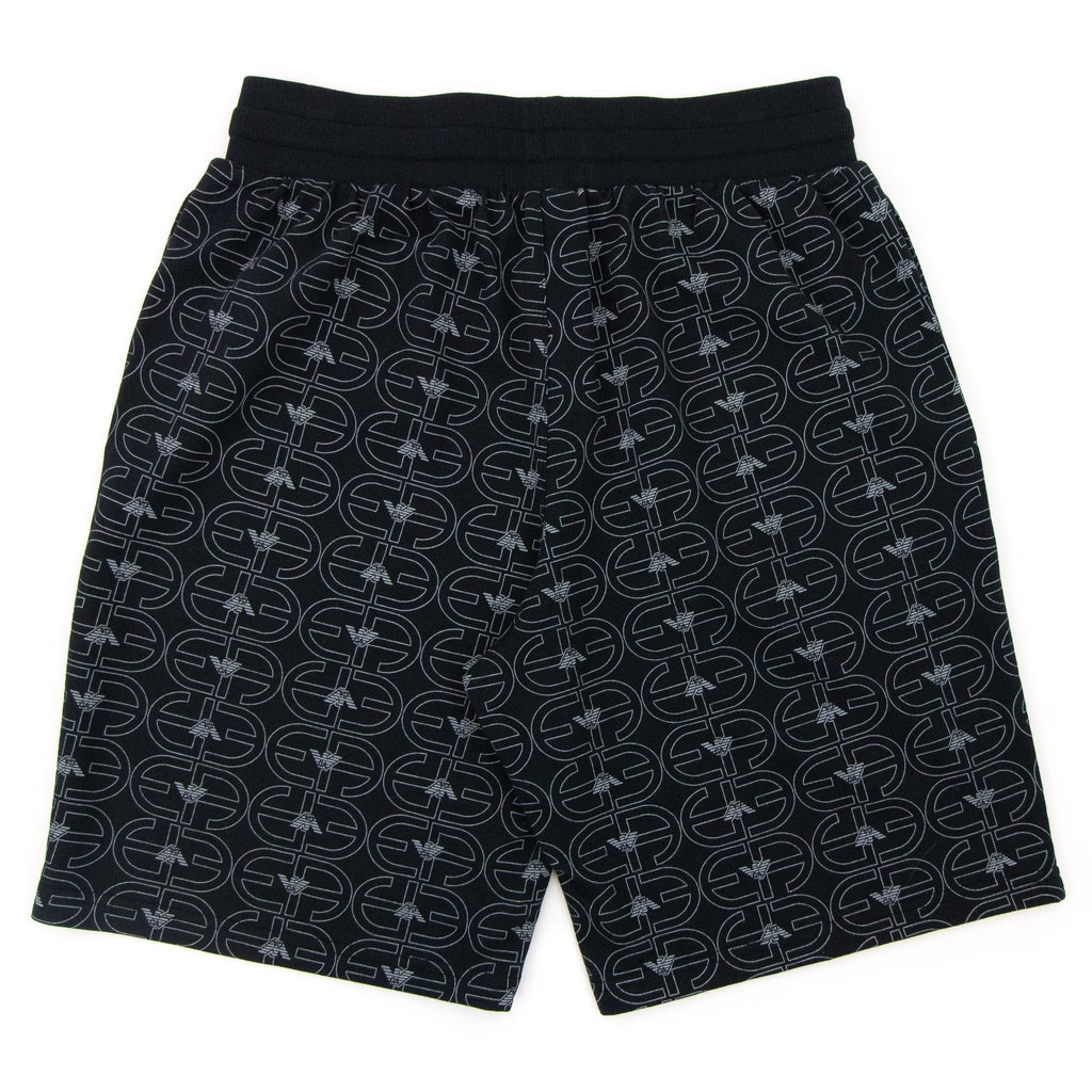 Emporio Armani Logo Loungewear Bermuda Shorts Black