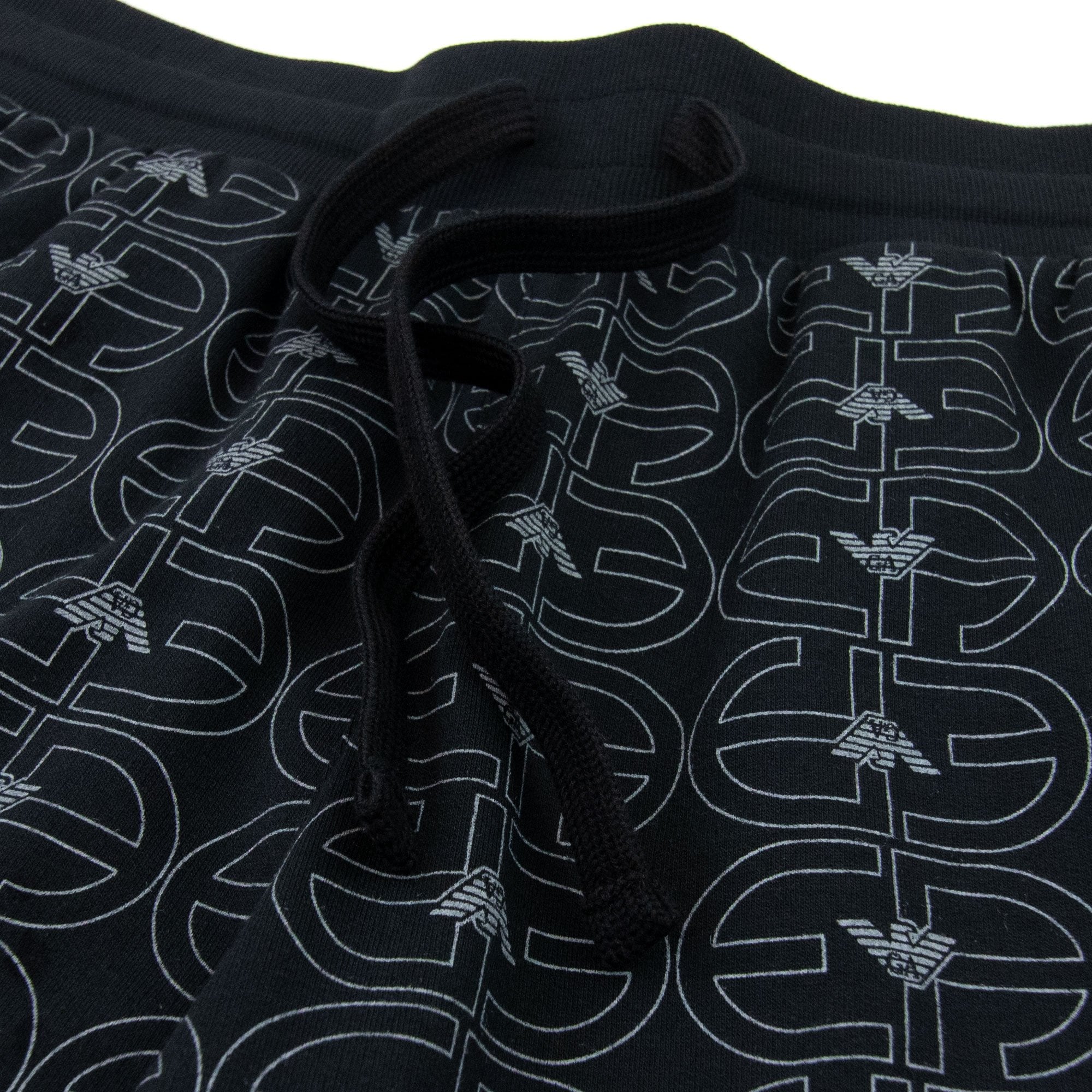 Emporio Armani Logo Loungewear Bermuda Shorts Black