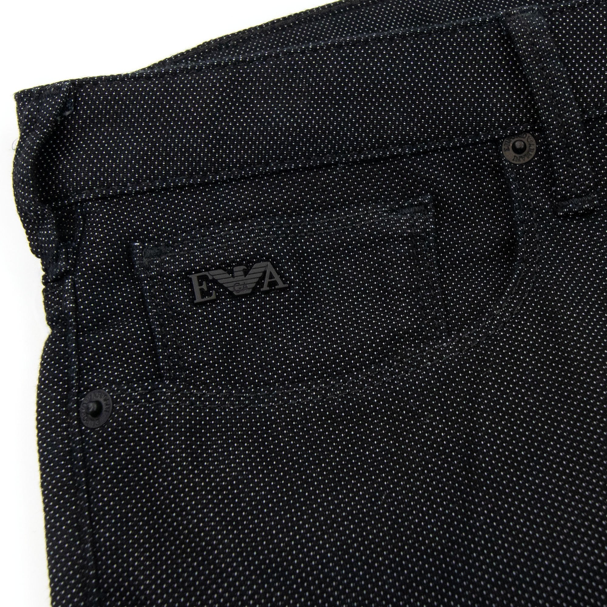 Emporio Armani J06 Slim Fit Cotton Blend Armure Trouser Black 999