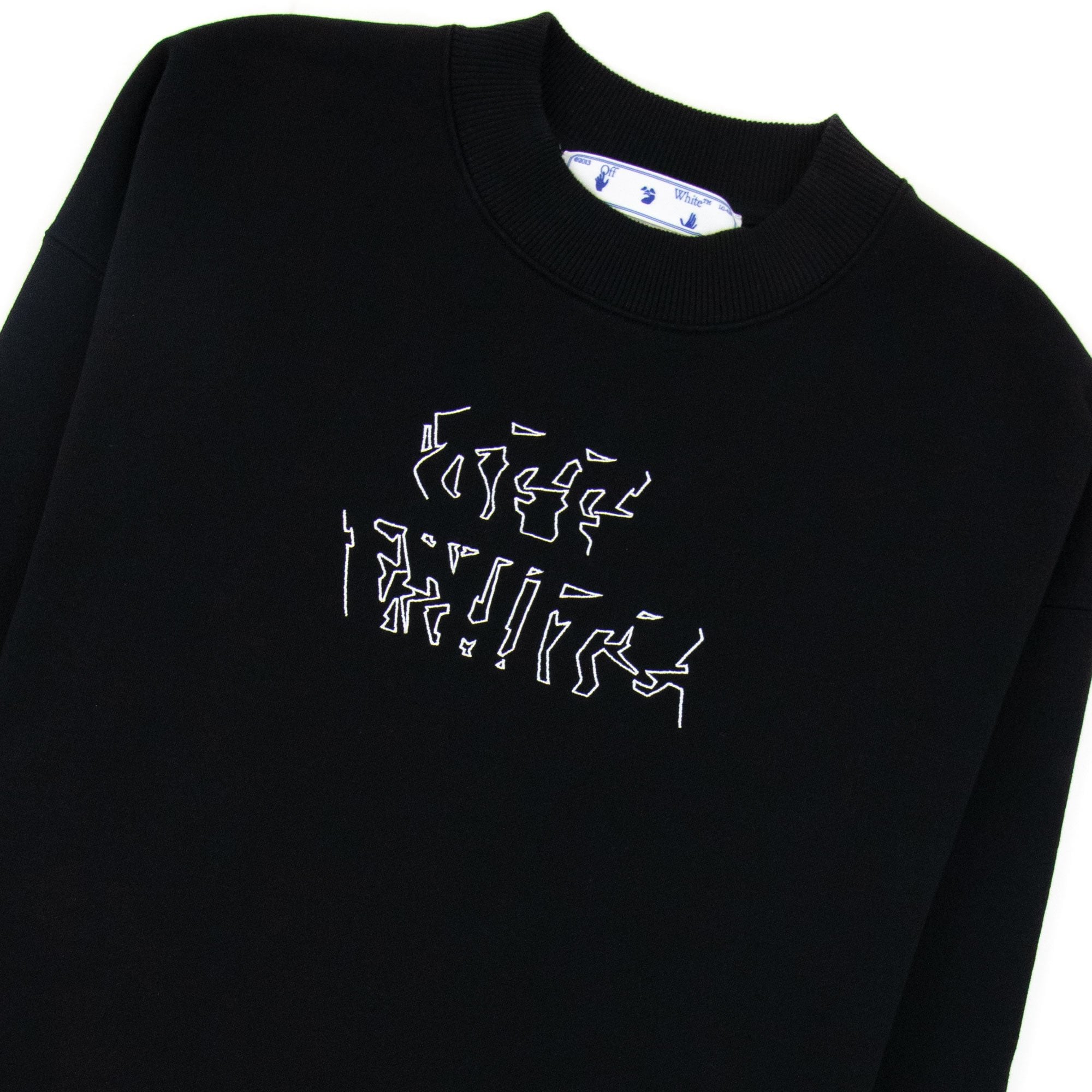 Off White Neon Arrow Skate Crewneck Sweatshirt Black/white